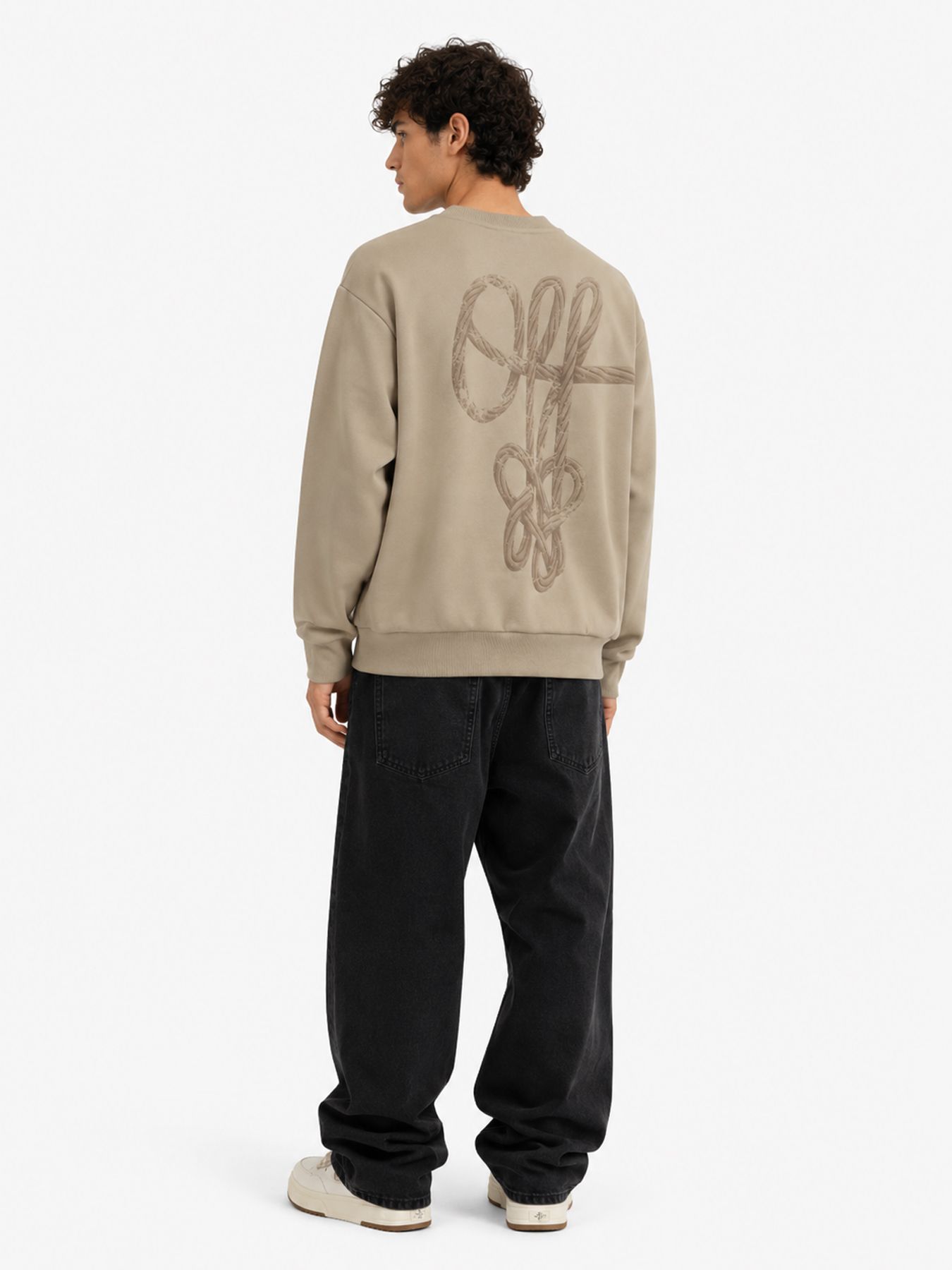 Off The Pitch Rope flow crewneck Sand 2900169828065