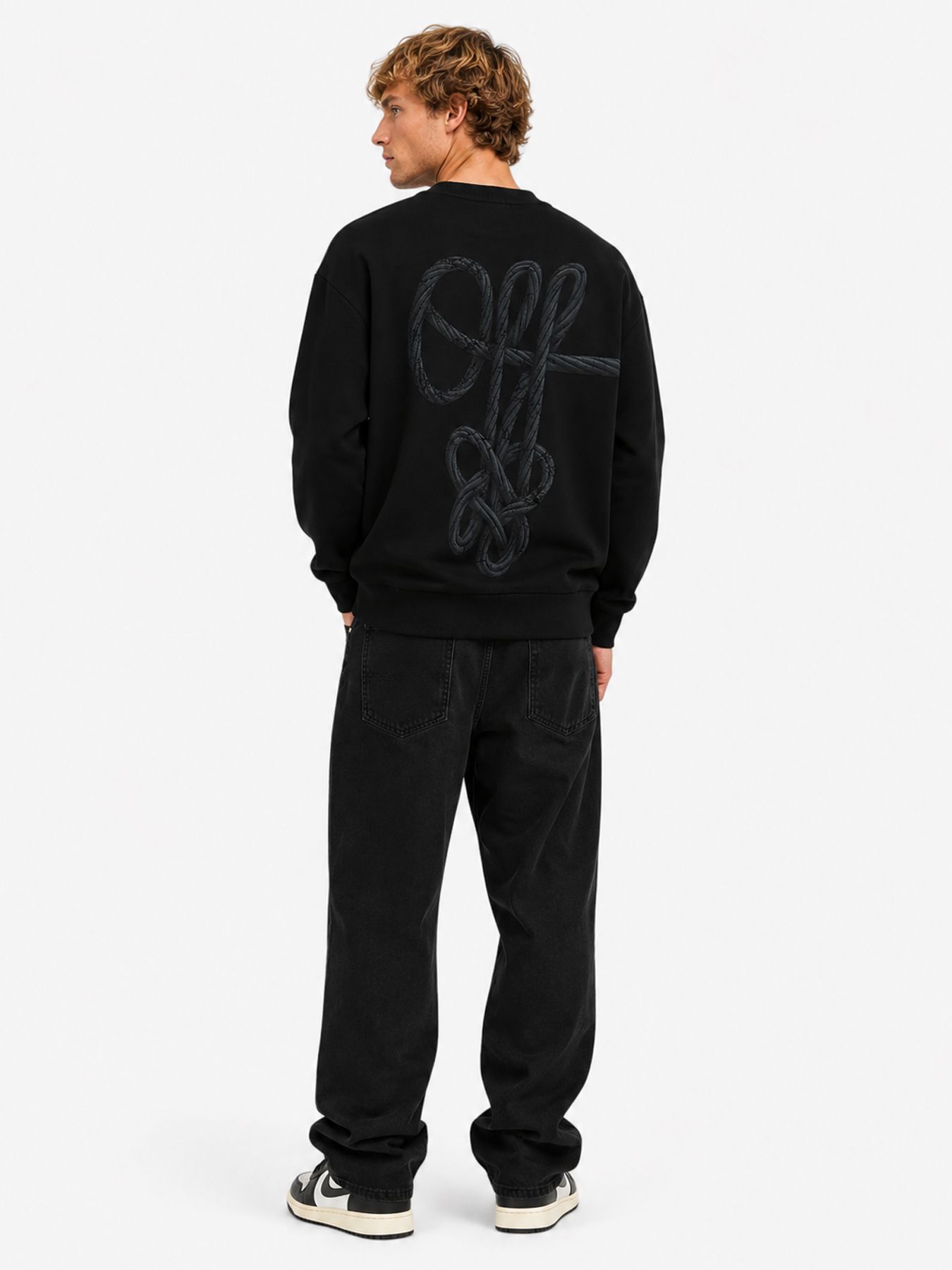 Off The Pitch Rope flow crewneck Black 2900169829062
