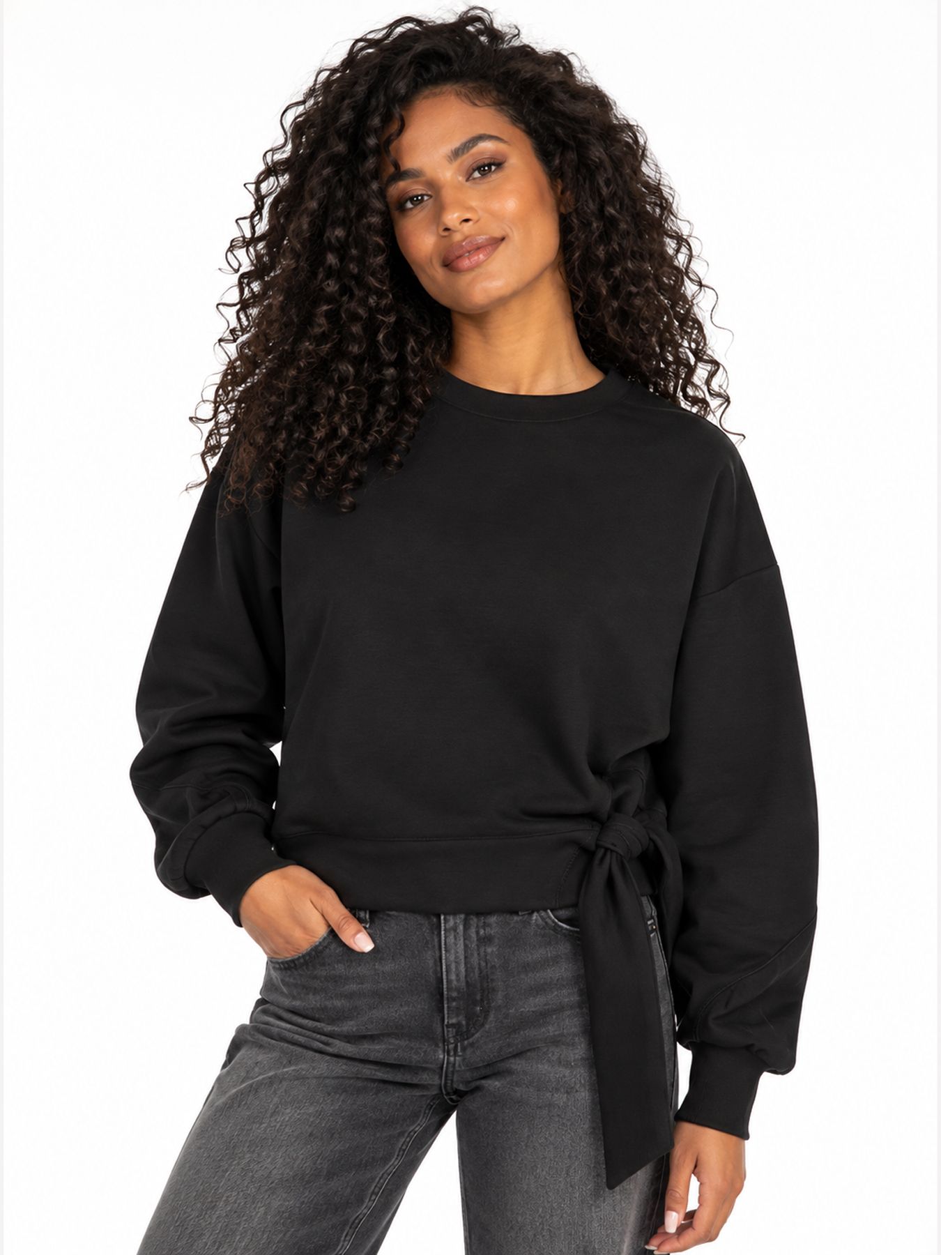 Esqualo Sweater Modal knot detail 000 black 00120318-EKA26009300000021