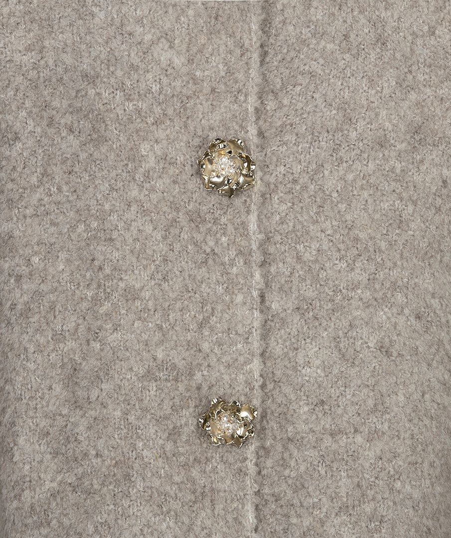Esqualo Cardigan flower button 040 grey 2900170050066