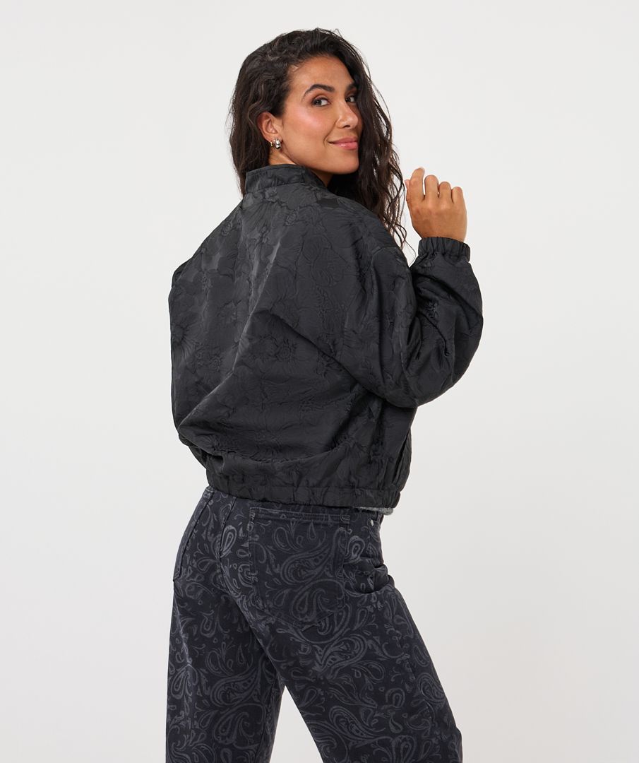 Esqualo Jacket fancy crinkle 000 black 2900170052121