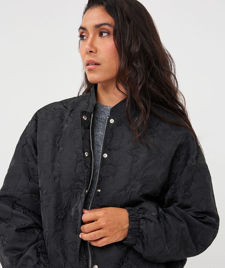 Esqualo Jacket fancy crinkle 000 black 2900170052121