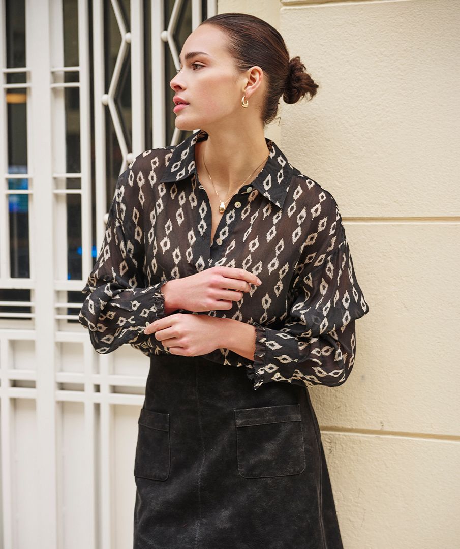 Esqualo Blouse Little Diamond 999 print 2900170053159