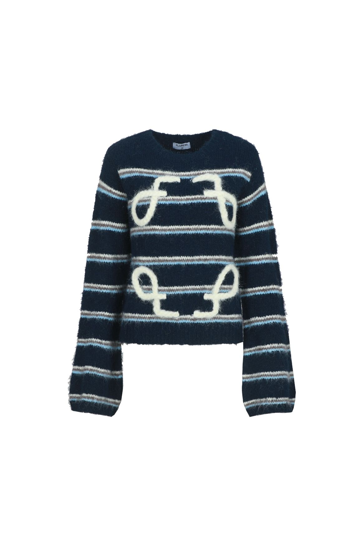 Fluresk Mitzy knit top 605103 navy blue/vanilla 00120335-EKA26015100000022