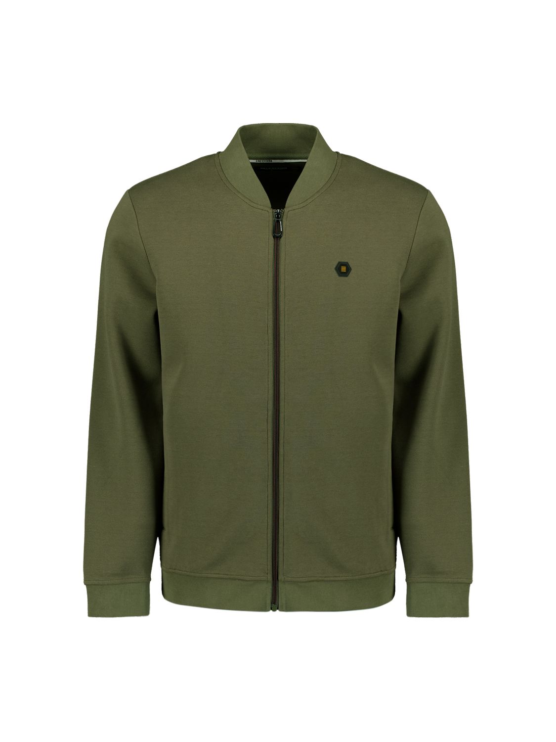No Excess Sweater Full Zipper Pique Bomber 186 dark moss 2900170072068