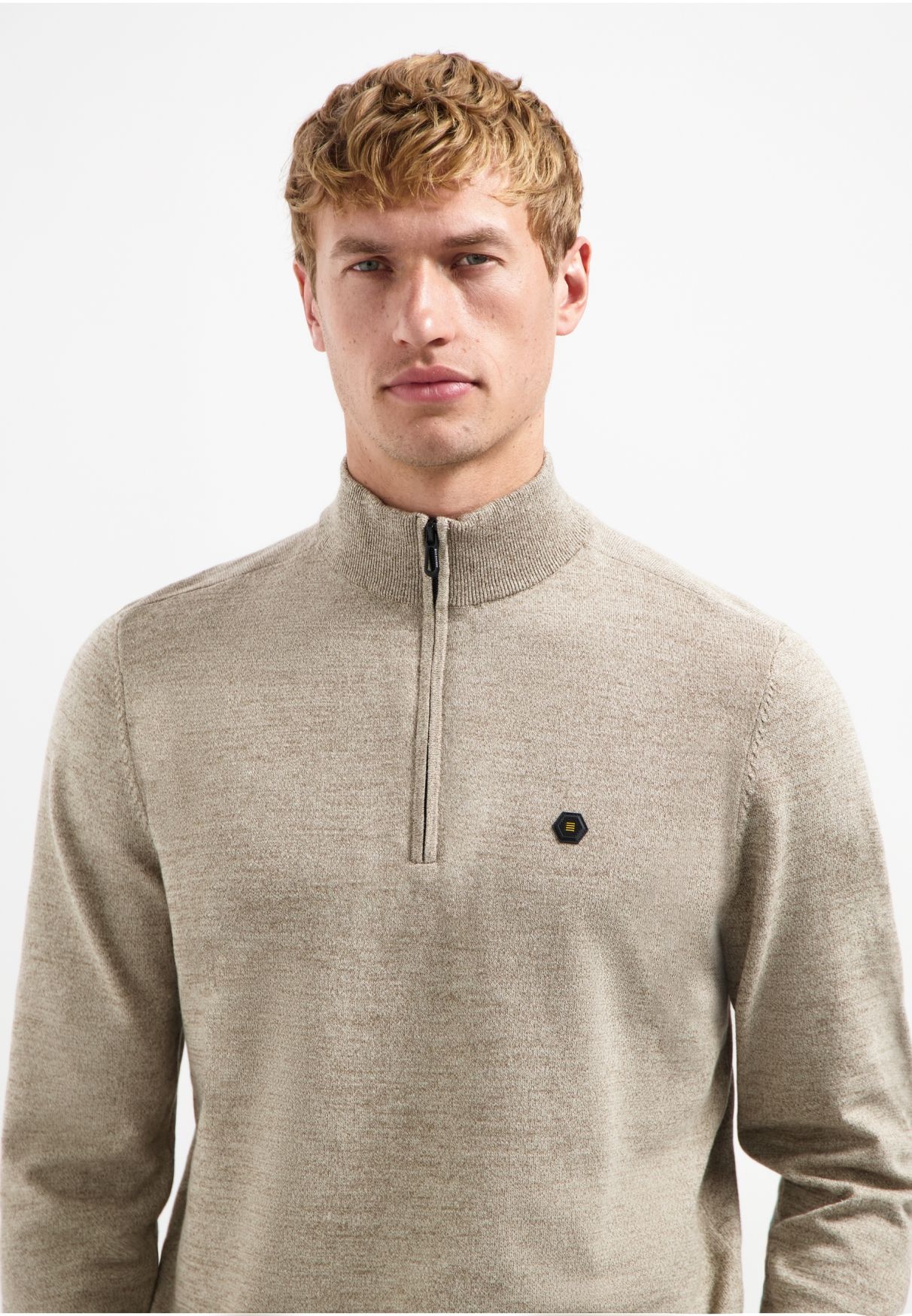 No Excess Pullover Half Zip 2 Coloured Melange 015 sand 2900170073041