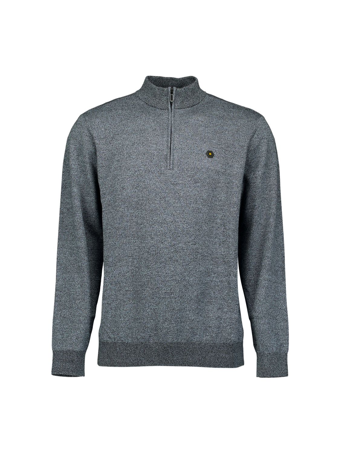 No Excess Pullover Half Zip 2 Coloured Melange 138 dusty blue 2900170074086