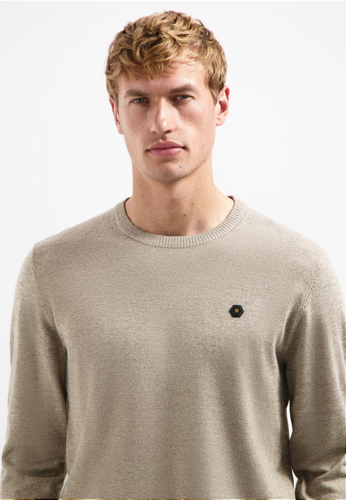 No Excess Pullover Crewneck 2 Coloured Melange 015 sand 2900170075045