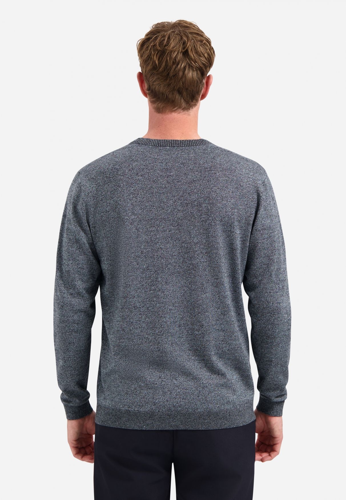 No Excess Pullover Crewneck 2 Coloured Melange 138 dusty blue 2900170076073