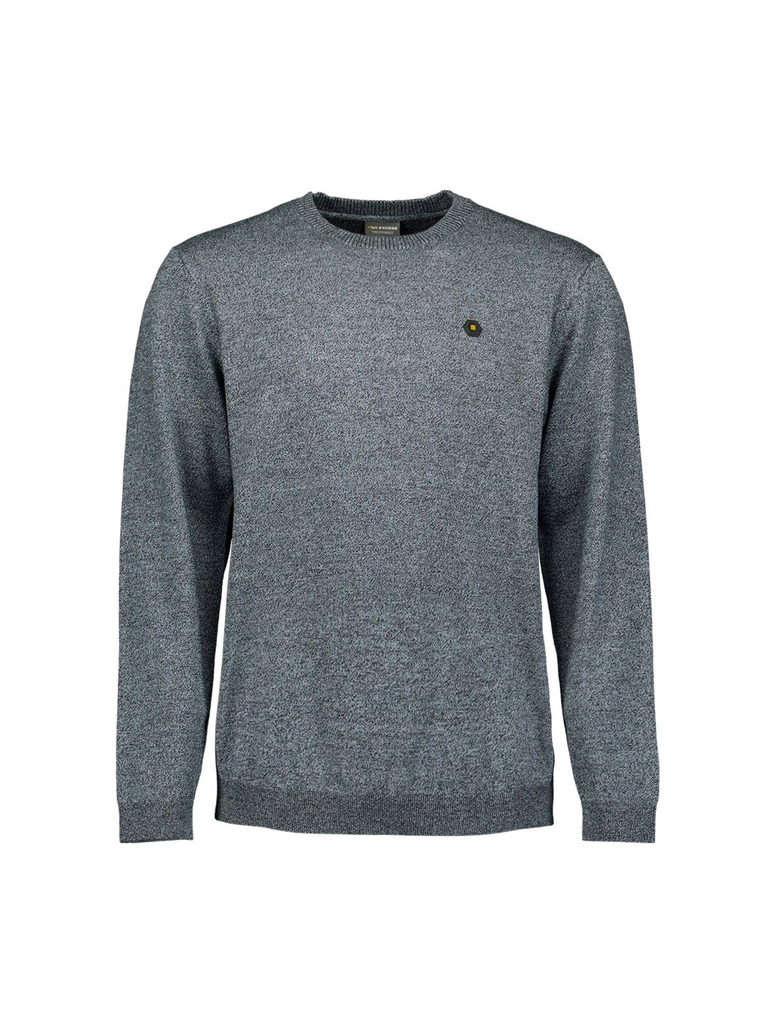 No Excess Pullover Crewneck 2 Coloured Melange 138 dusty blue 2900170076073