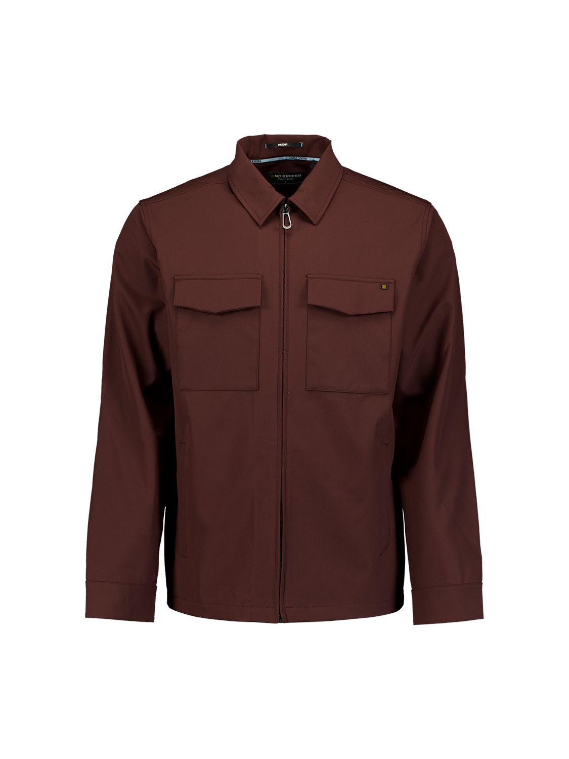 No Excess Overshirt Full Zipper Stretch Sedoc 047 earth 00120340-EKA14000100000121