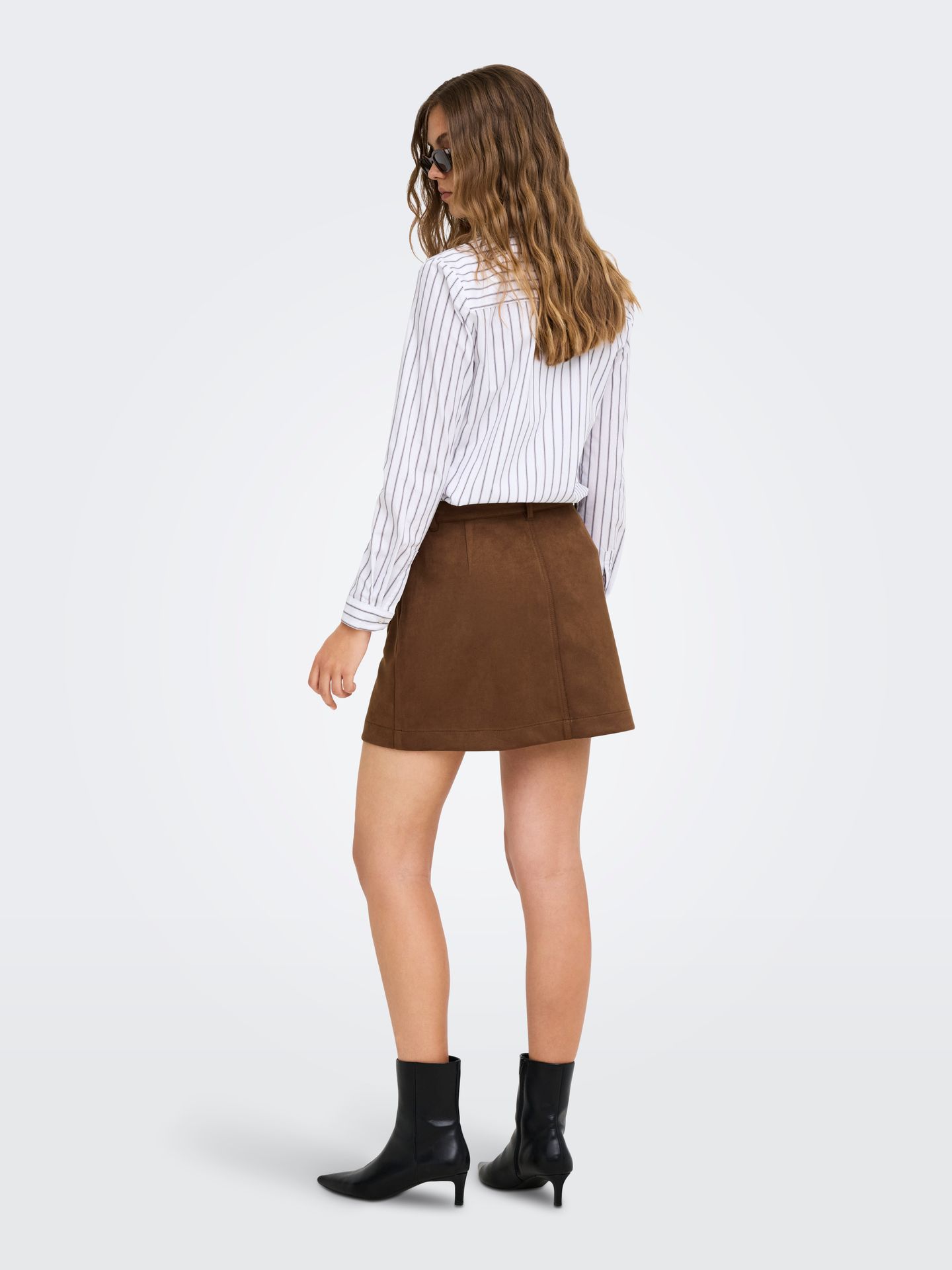 Only ONLAMAZING-STINA FAUX SUE SKIRT PNT Soft Silt 2900170080049
