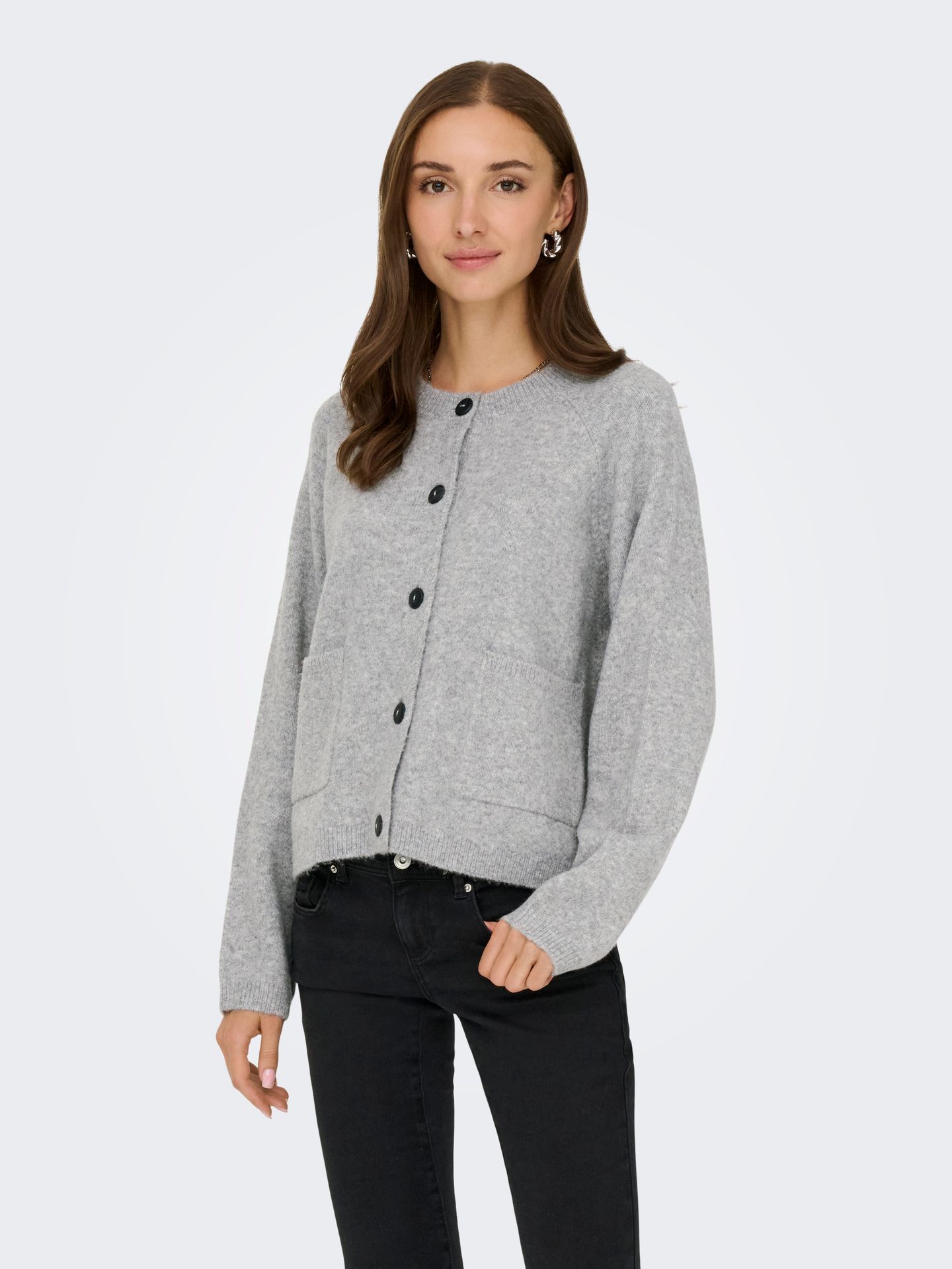 Only ONLPIEMONTE L/S CARDIGAN KNT NOOS Light Grey Melange 00120348-EKA26011400000326