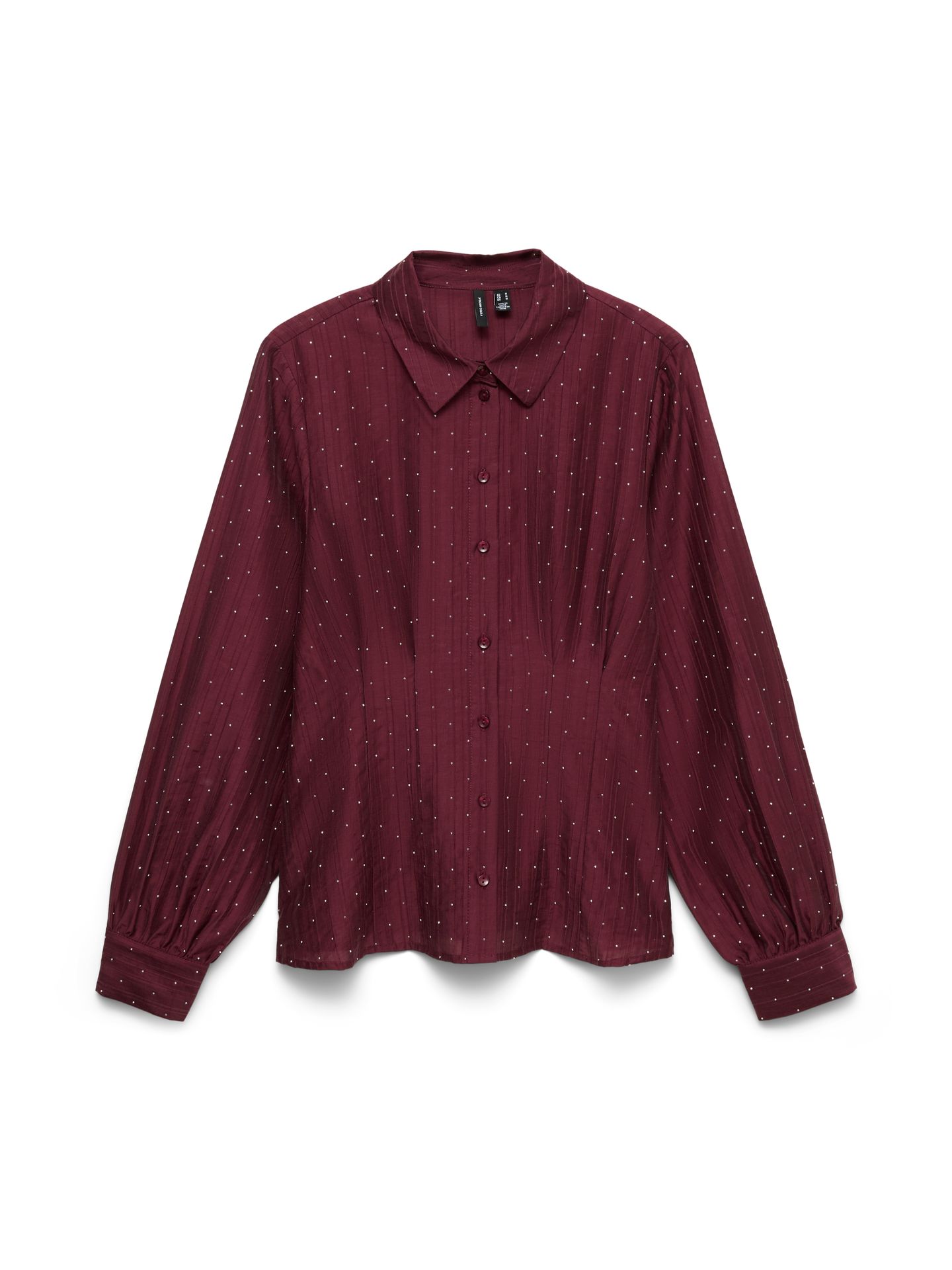 Vero Moda VMVICCA STUD LS SHIRT WVN Windsor Wine 00120351-EKA26011400003638