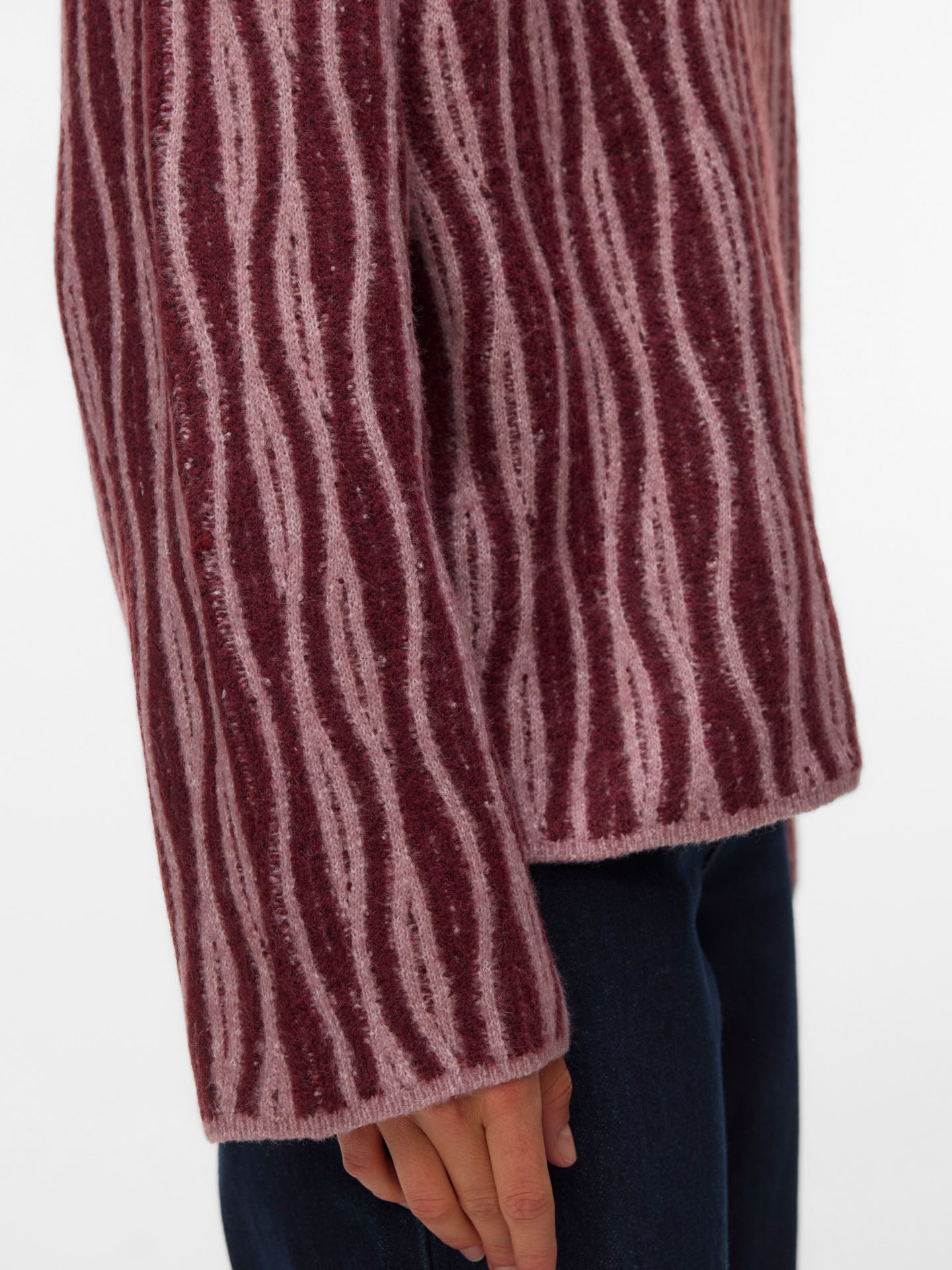 Vero Moda VMJOSIE LS O-NECK LONG PULLOVER BOO Elderberry/WINDSOR WINE 2900170113044