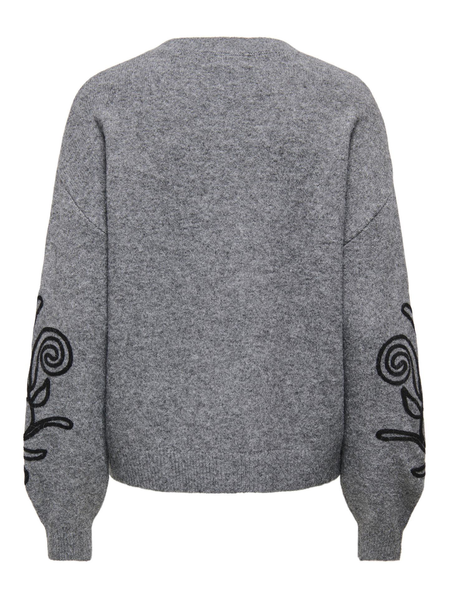 Only JDYJELLA LIA L/S O-NECK PULLOVER KN Medium Grey Melange/CHECKS 2900170103021