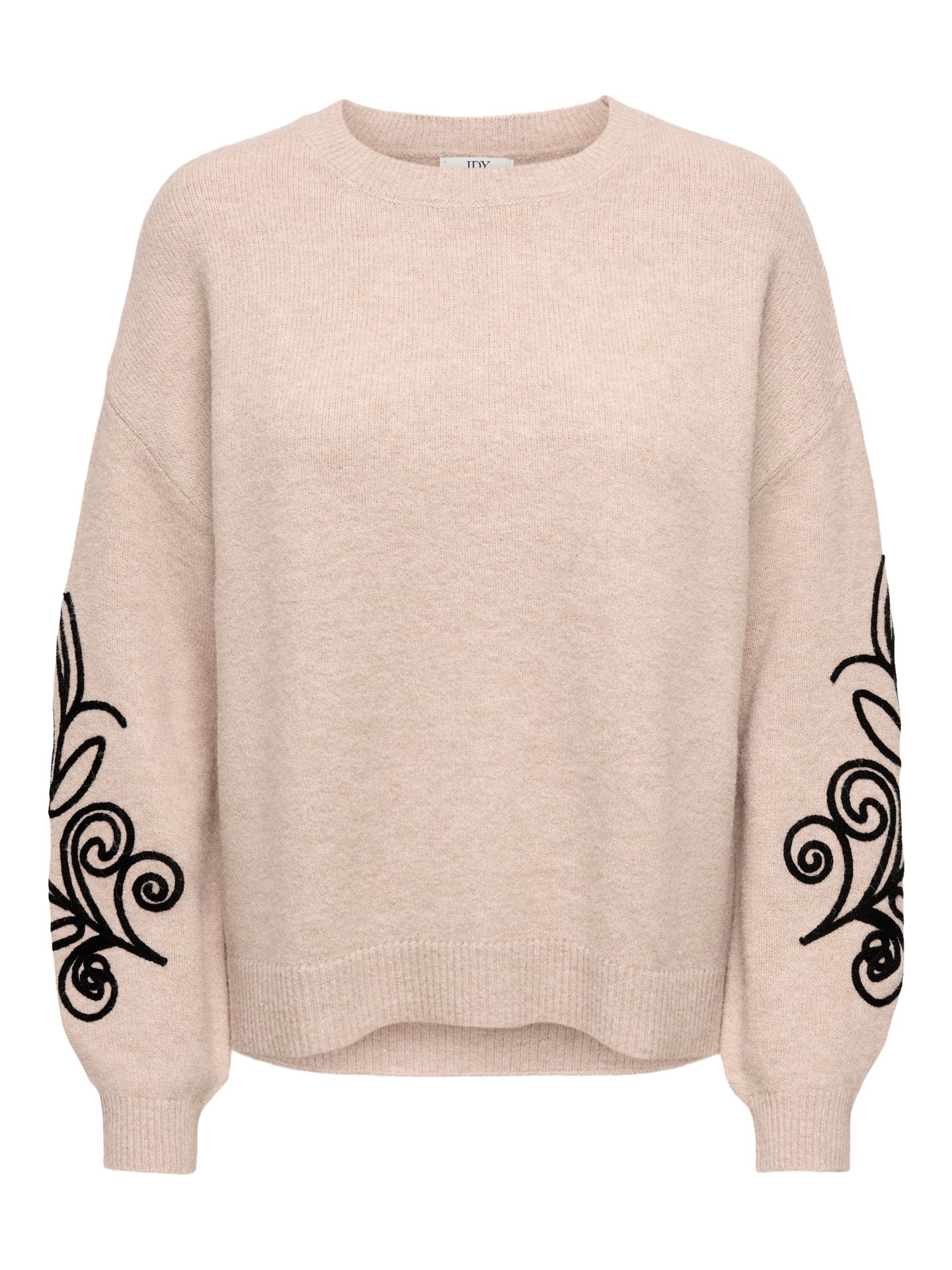 Only JDYJELLA LIA L/S O-NECK PULLOVER KN Cement/BLACK LEOPARD SPOTS 00120353-EKA26011400003110