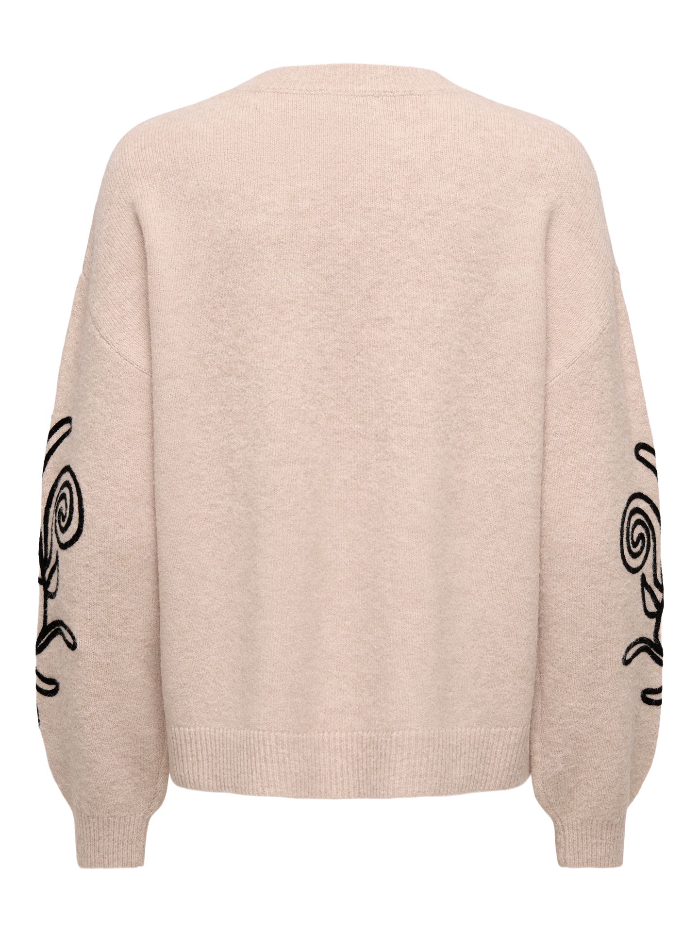 Only JDYJELLA LIA L/S O-NECK PULLOVER KN Cement/BLACK LEOPARD SPOTS 2900170104042