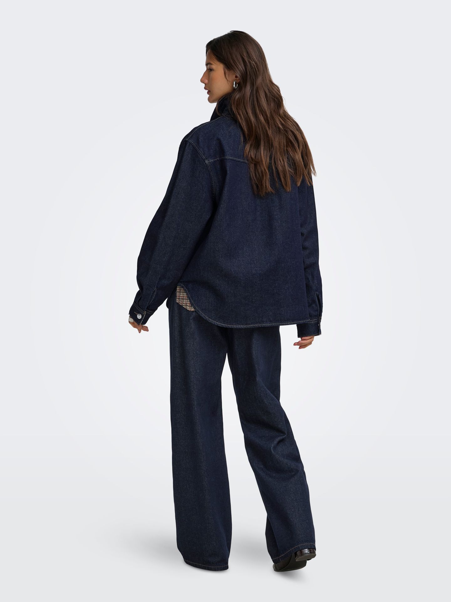 Only ONLVERA LS CHECK DNM SHIRT SIJI Dark Blue Denim 2900170106022