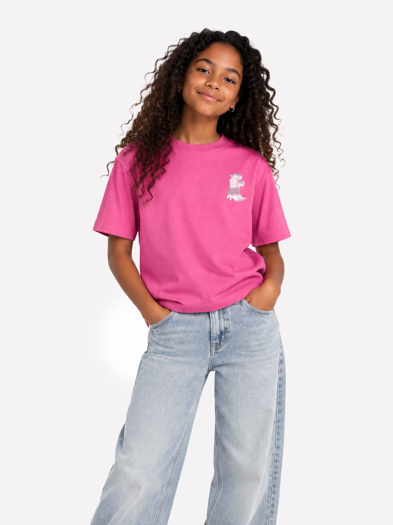 Kids Only KOGEBBA WEST SS O-NECK LOOSE TOP JR Fiji Flower/Wild And Free 2900170116021