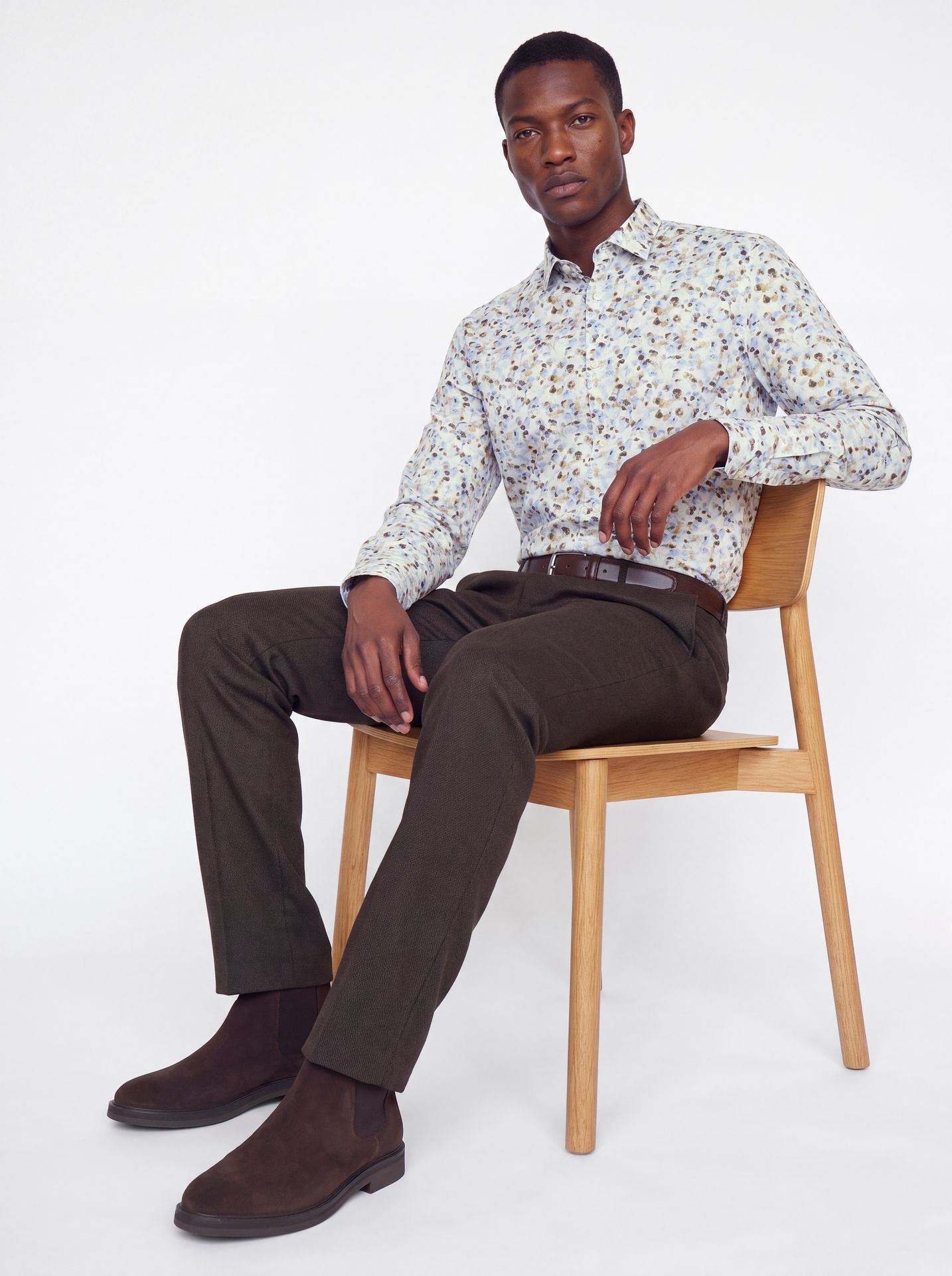 Jack & Jones JPRBLAPARKER PRINT L/S SHIRT White 2900170117028