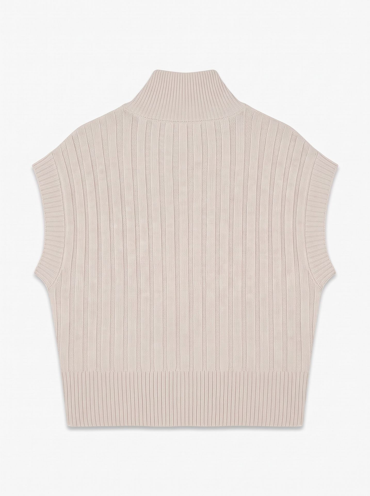 Vero Moda VMBANG RIB SL HIGHNECK ZIPPER VEST Birch/Dicte 2900170125016