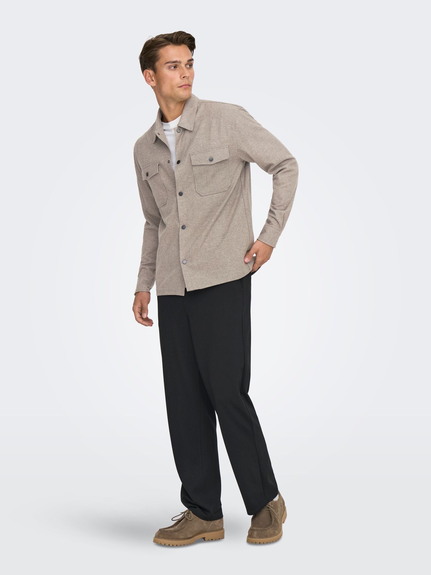 Only & Sons ONSMARK BRUSHED 0353 OVERSHIRT NOOS Falcon 2900170127041