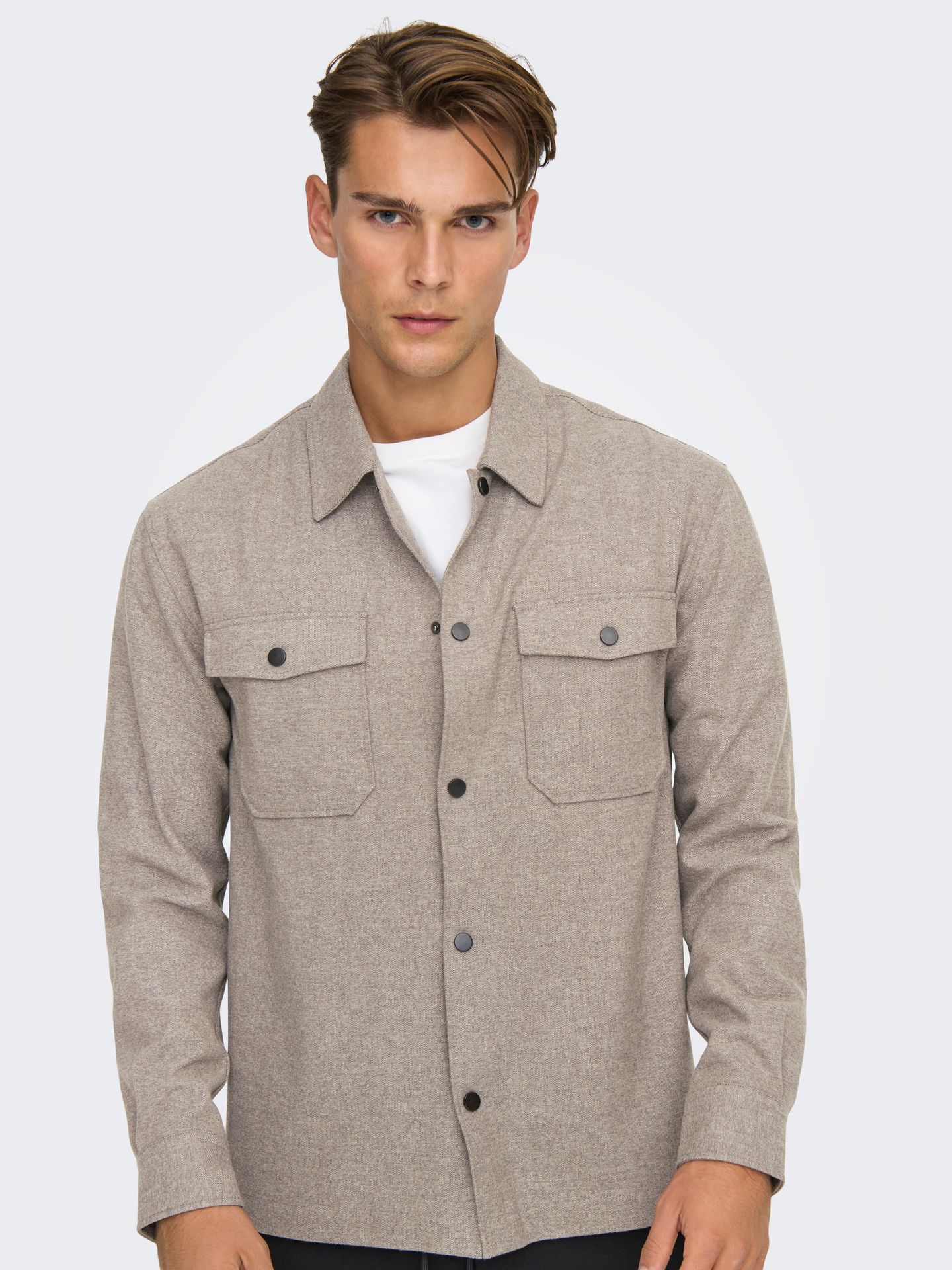 Only & Sons ONSMARK BRUSHED 0353 OVERSHIRT NOOS Falcon 2900170127041