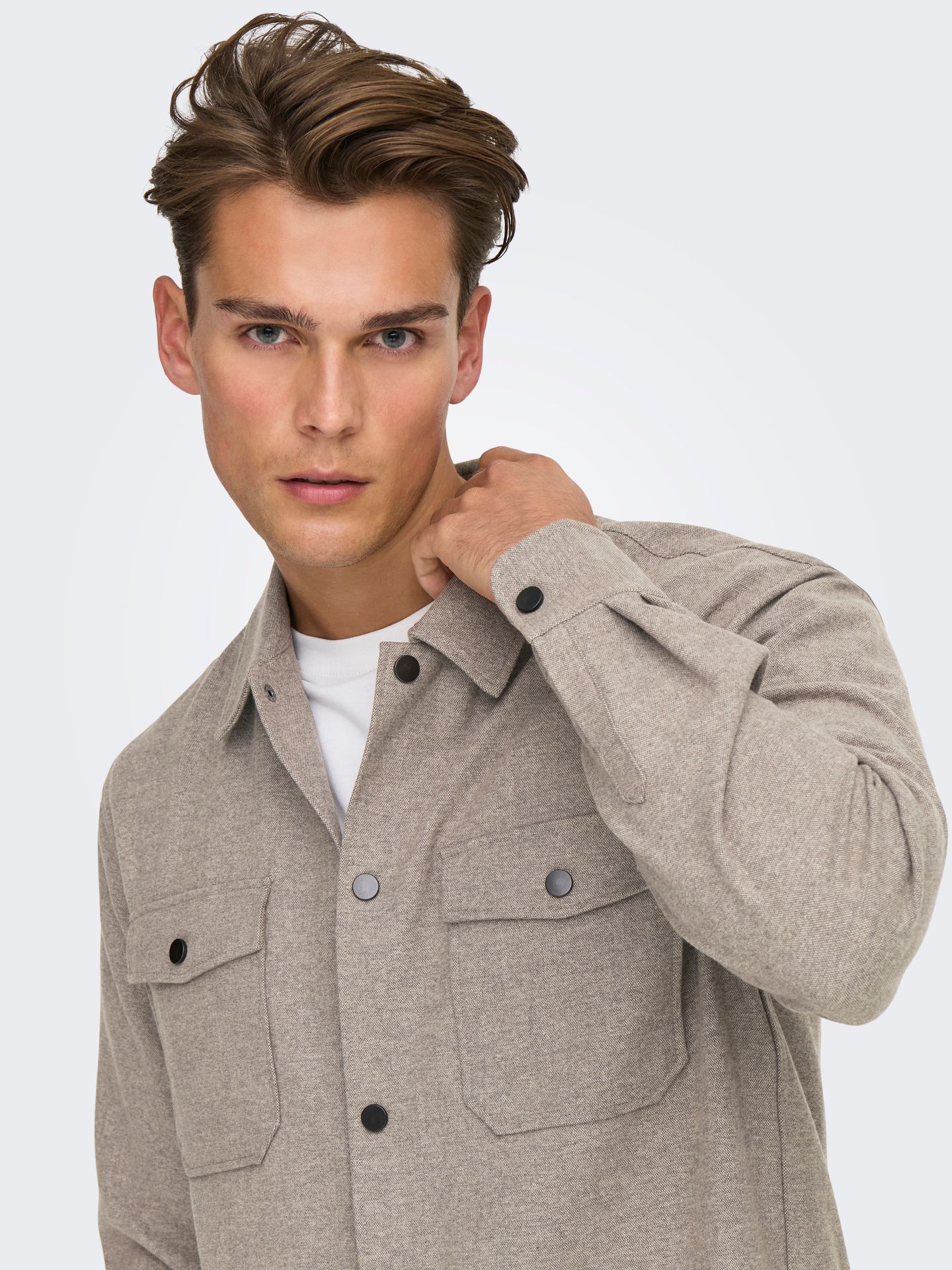 Only & Sons ONSMARK BRUSHED 0353 OVERSHIRT NOOS Falcon 2900170127041
