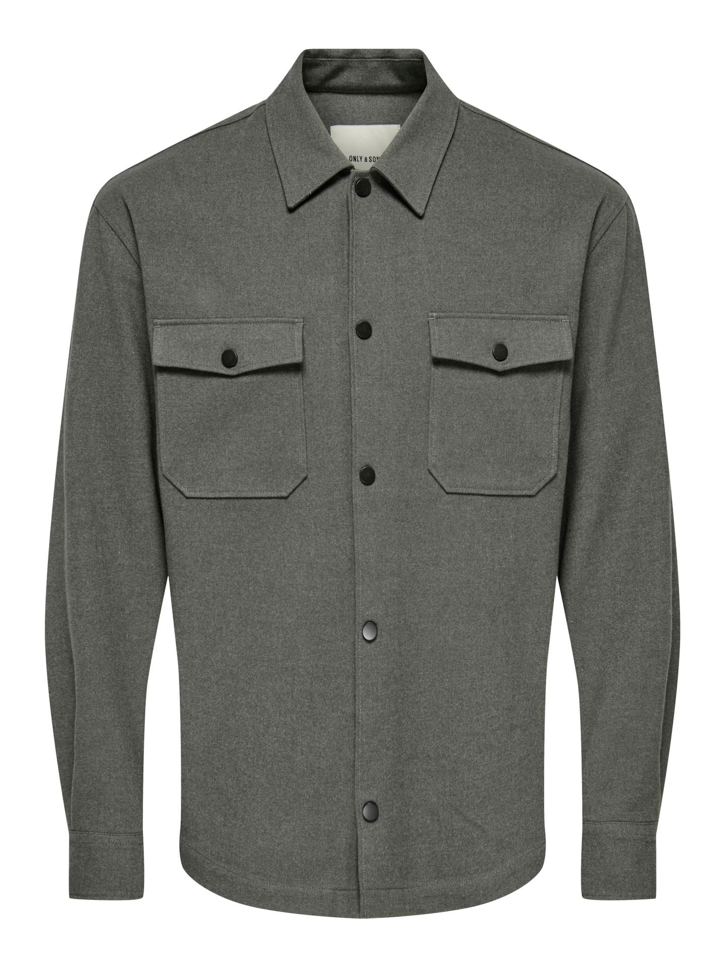 Only & Sons ONSMARK BRUSHED 0353 OVERSHIRT NOOS Beluga 00120360-EKA26011400003603