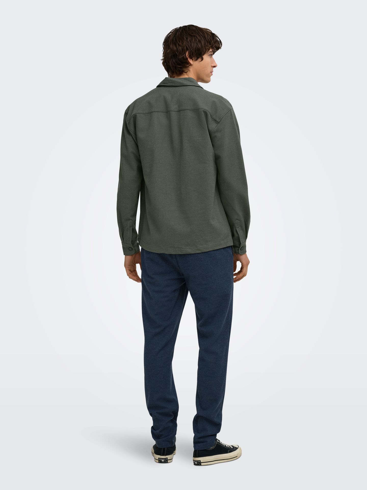 Only & Sons ONSMARK BRUSHED 0353 OVERSHIRT NOOS Beluga 2900170121056