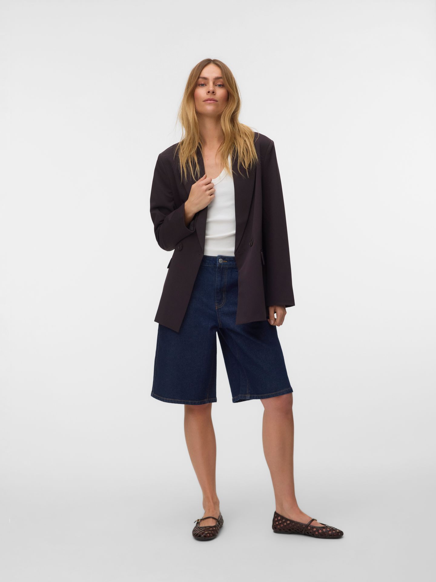 Vero Moda VMBESTIE LS LOOSE BLAZER NOOS Chocolate Brown/HENNY 00120361-EKA26011400003776