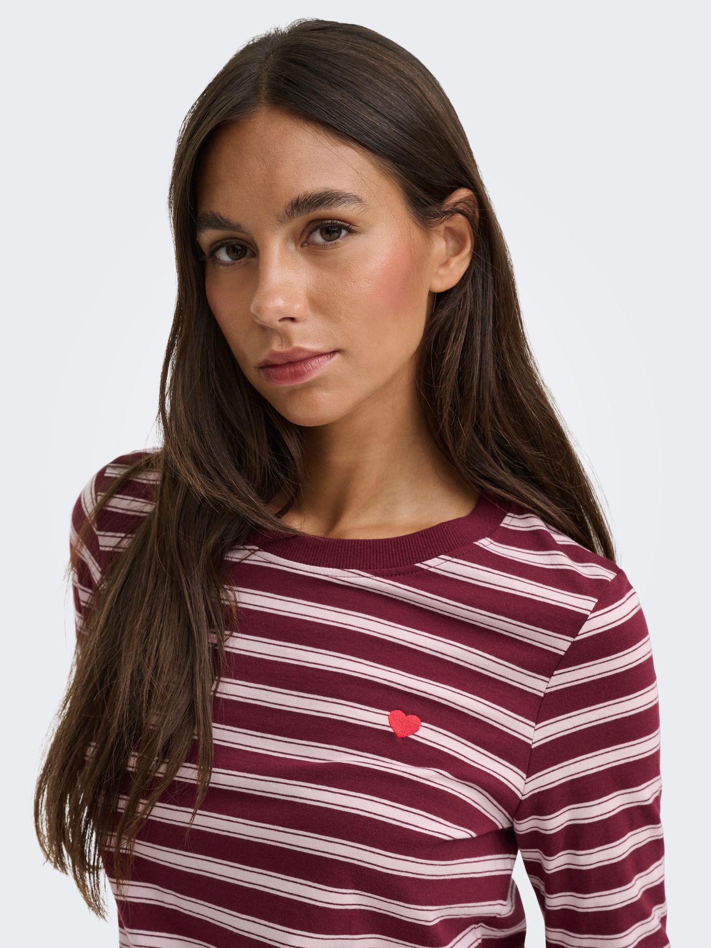 Only JDYPISA L/S PRINT TOP JRS NOOS Windsor Wine/CHELSEA STRIPE + BS HE 00120362-EKA26011400003767