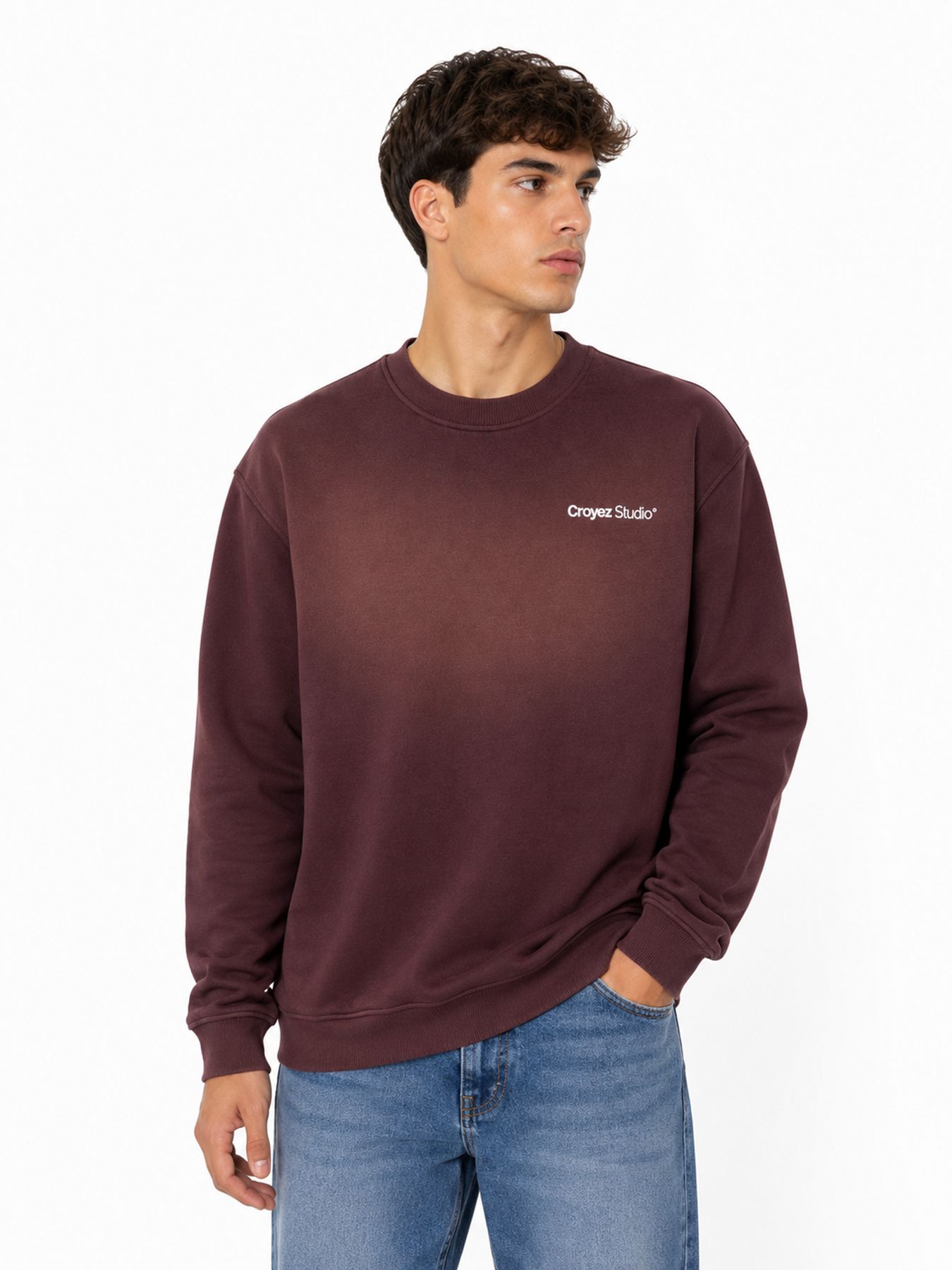 Croyez Croyez Studio Faded Sweater 45009 raisin red 00120364-EKA26013600000013
