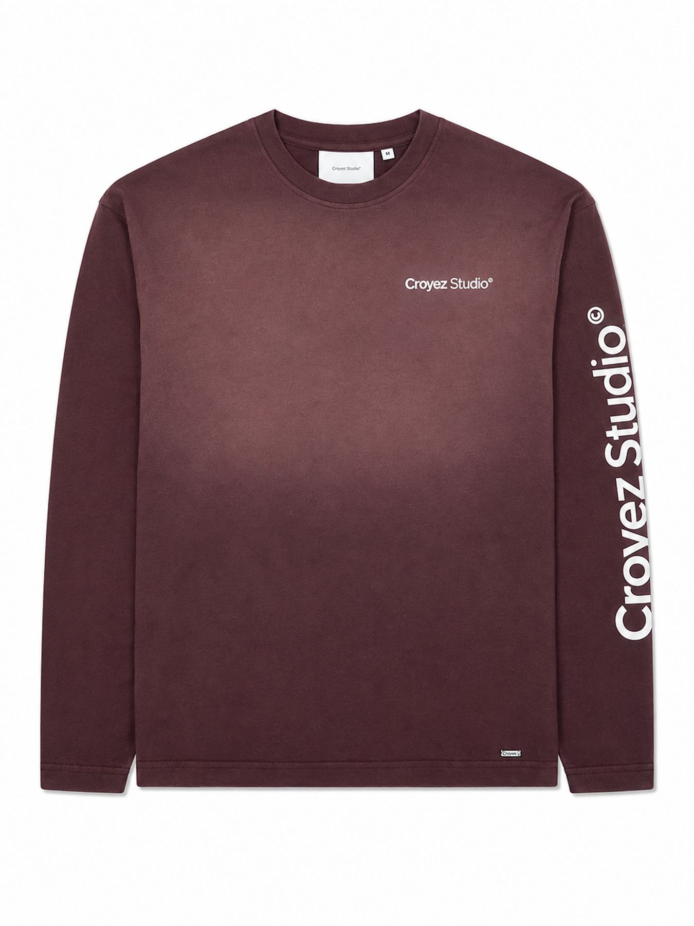 Croyez Croyez Studio Faded Longsleeve T-Shirt 45009 raisin red 2900170139068
