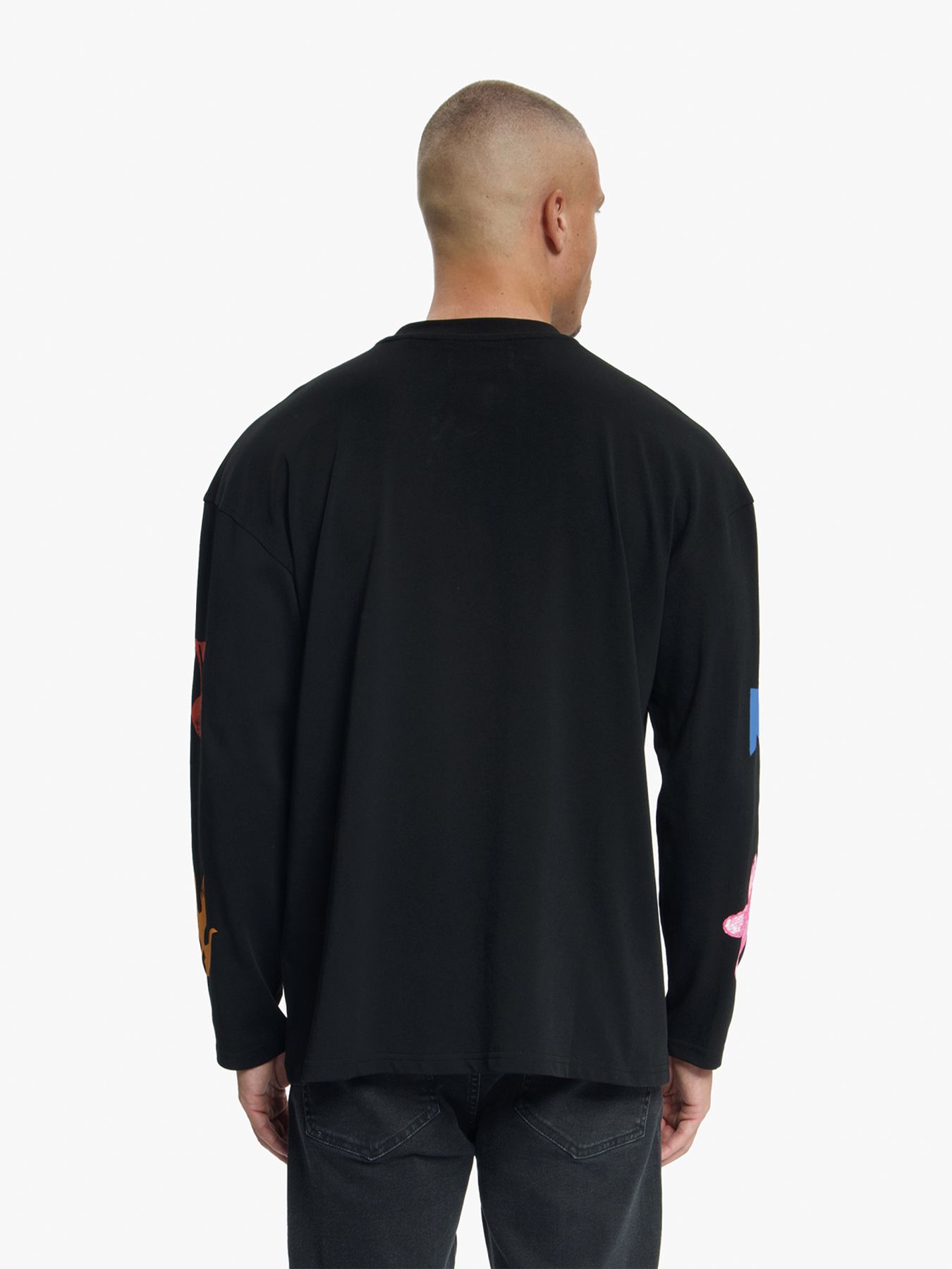 Croyez Croyez Sketched Longsleeve T-Shirt 49001 black 2900170141030
