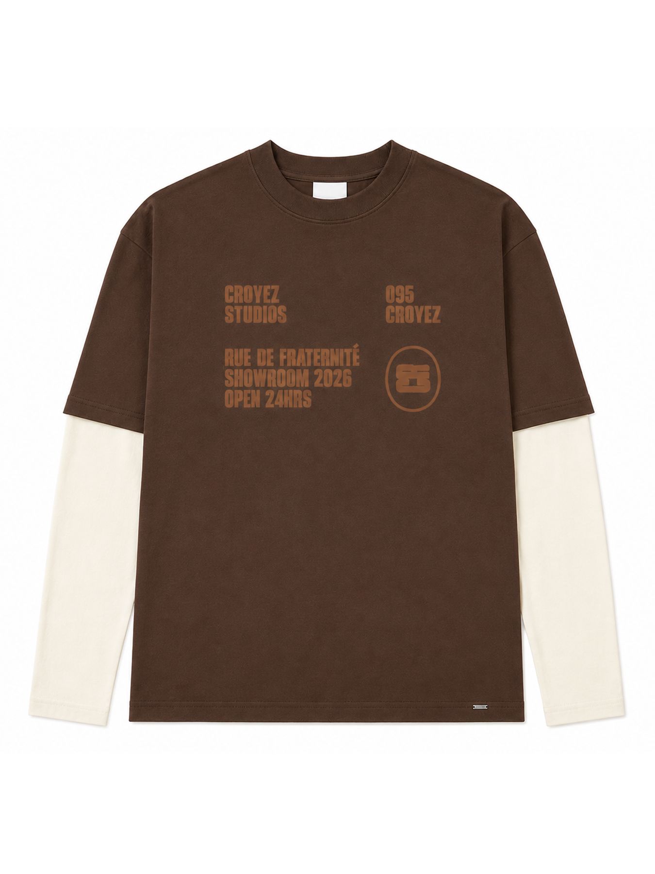 Croyez Croyez Showroom Double Sleeve T-Shirt 50001 brown 2900170142068