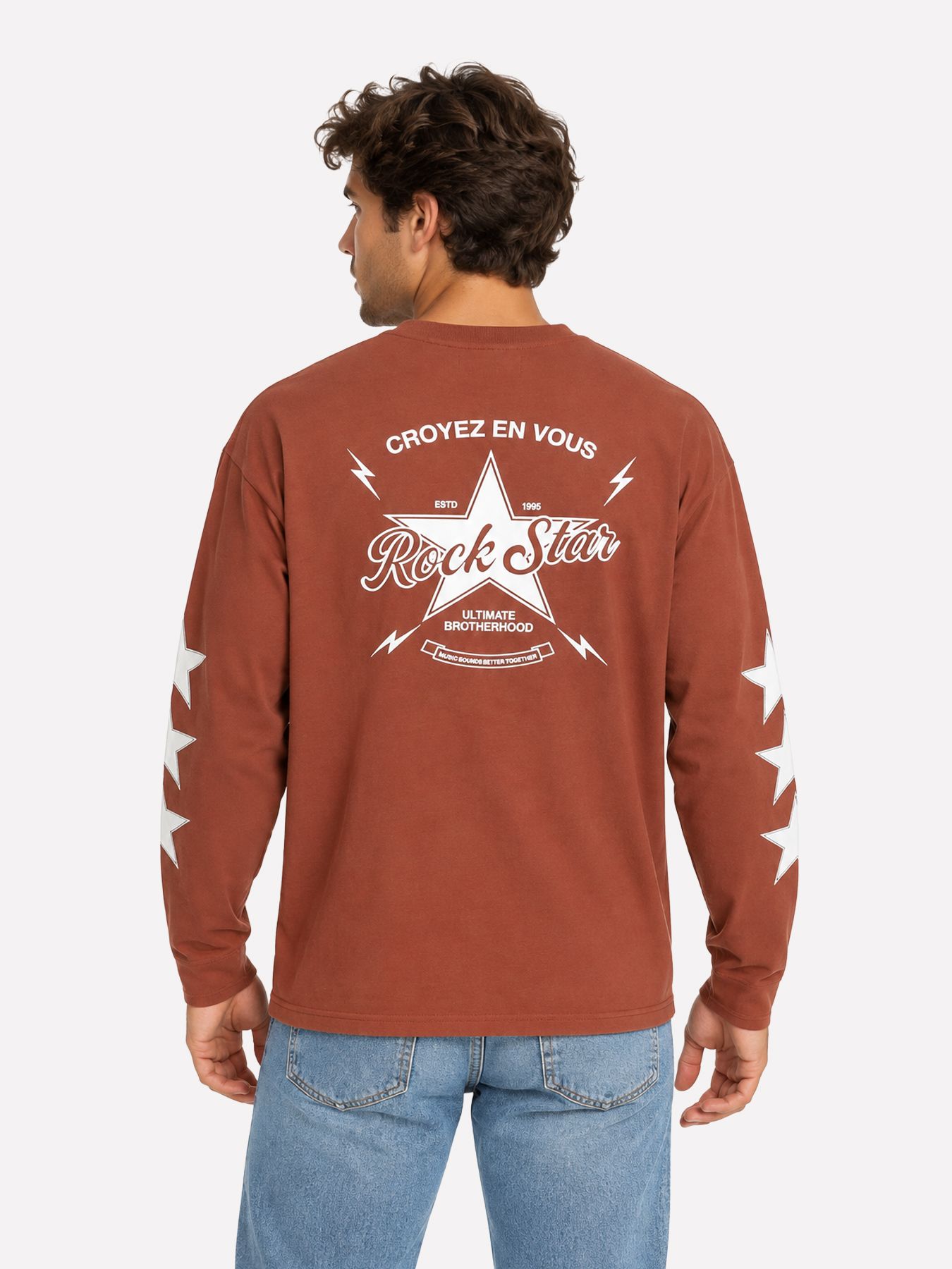 Croyez Croyez Rockstar Longsleeve T-Shirt 45008 melted red 2900170151077