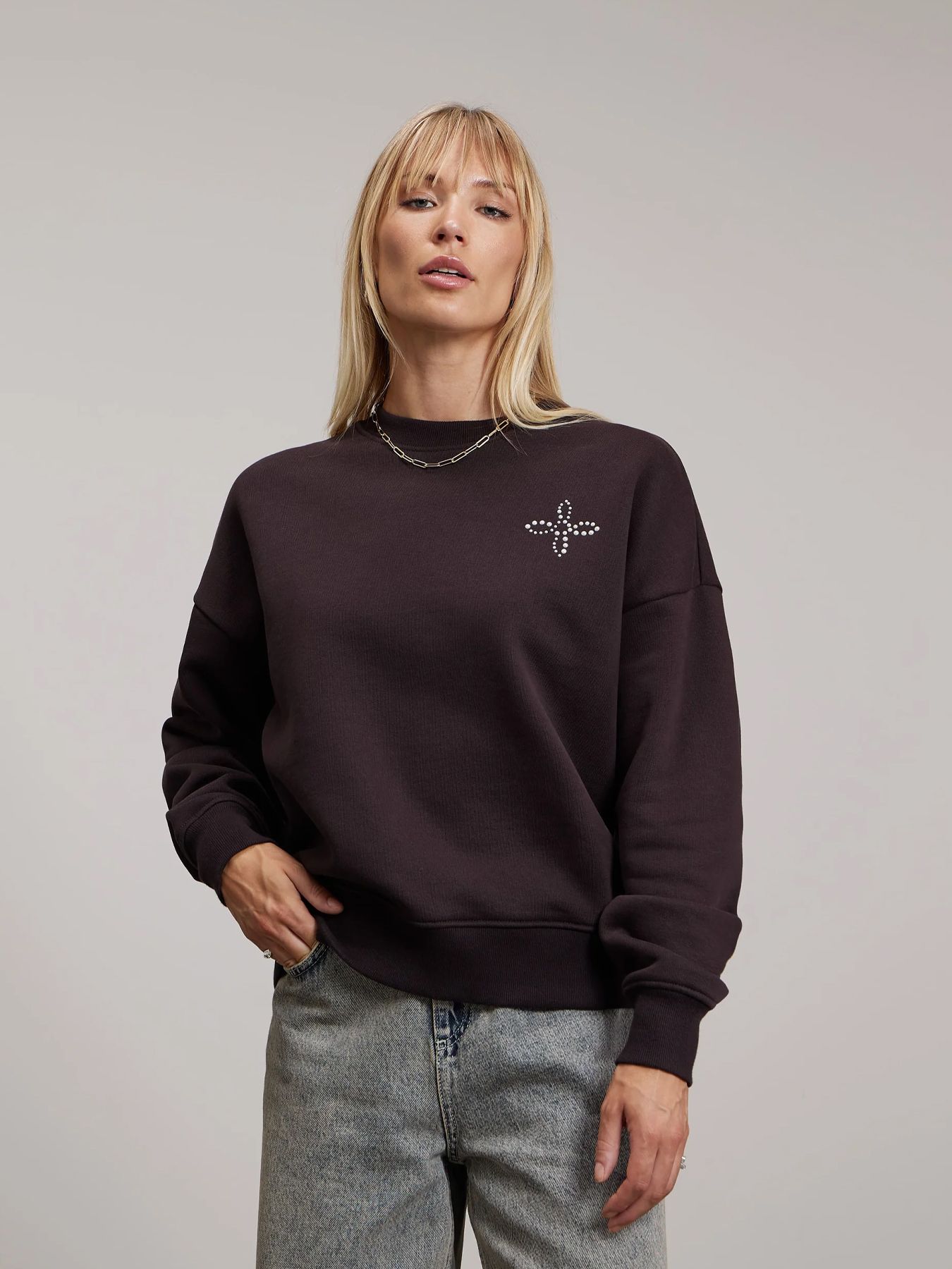 Pink Noir Avo Sweatshirt  206 Ganache 00120381-EKA26014500000001