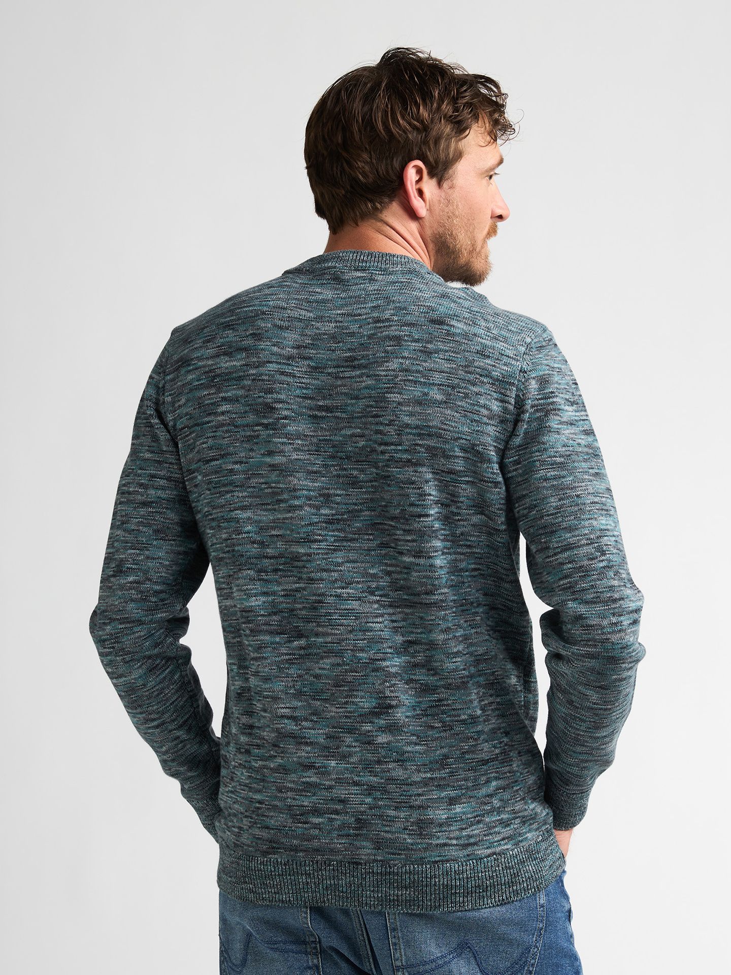 Petrol Industries Men Knitwear Round Neck Basic 6185 Steel Green 2900170175073