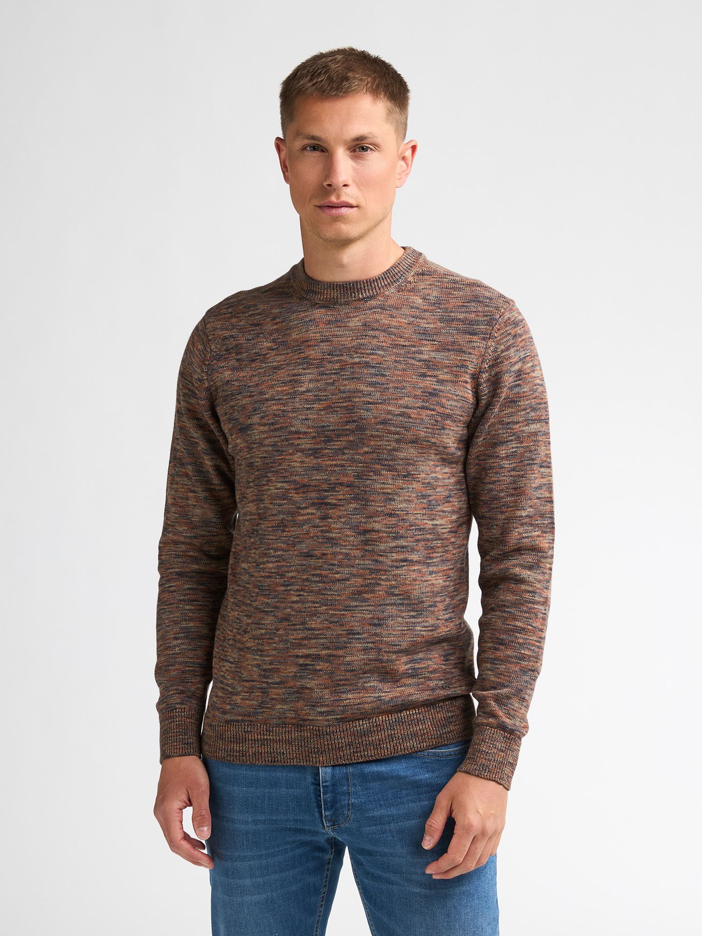 Petrol Industries Men Knitwear Round Neck Basic 7158 Saddle Brown 2900170176063