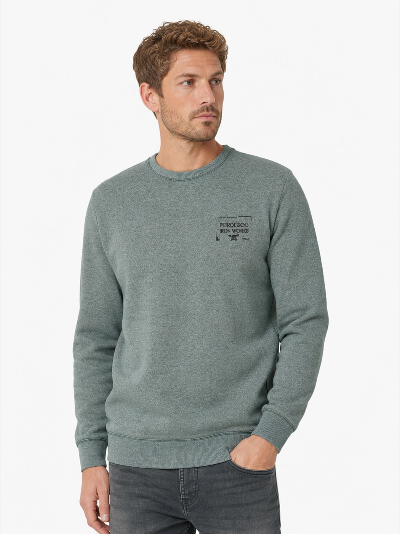Petrol Industries Men Sweater Round Neck 6184 Deep Green 00120389-EKA26002700000191