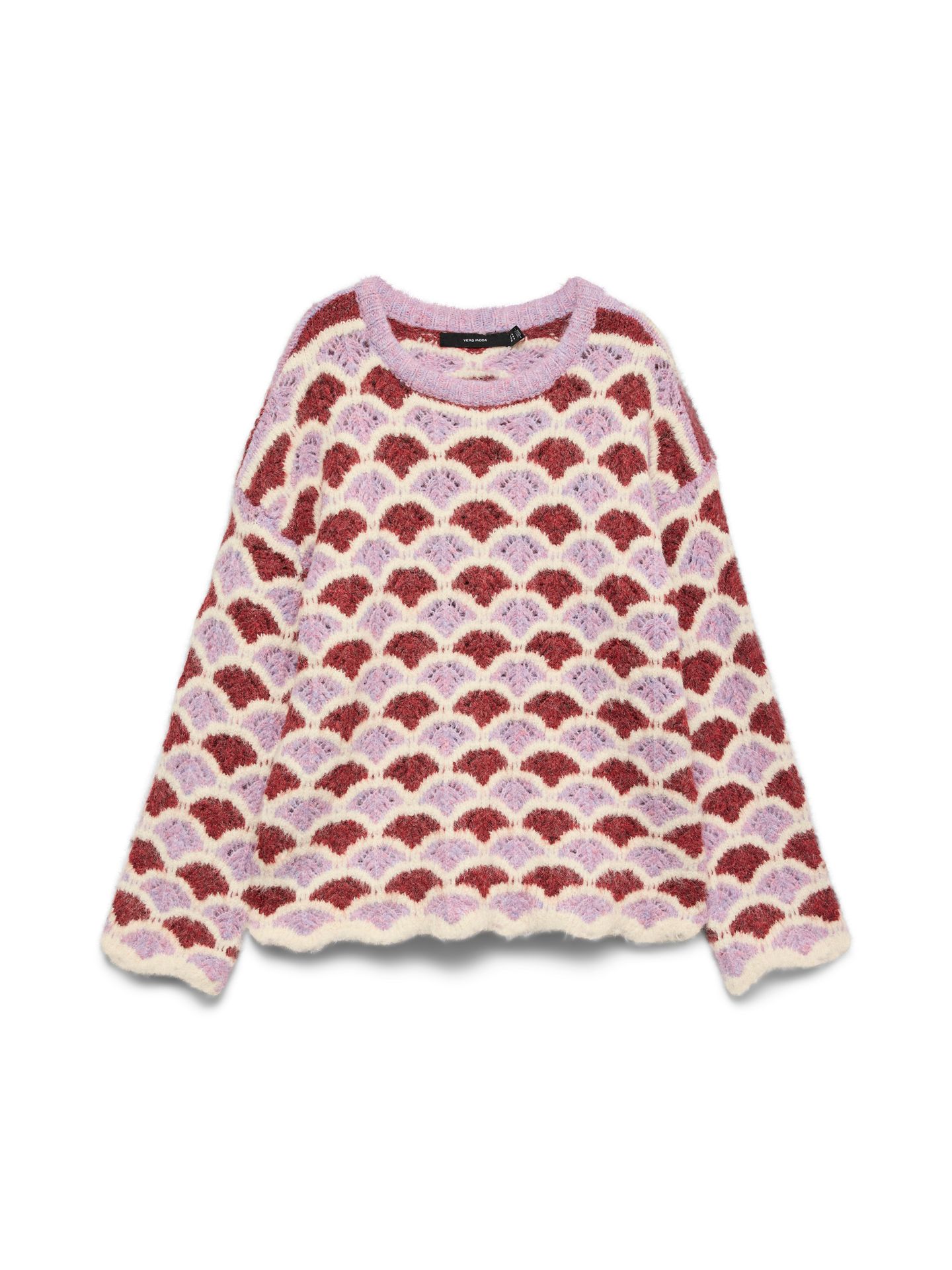 Vero Moda VMANNABELLE LS O-NECK PULLOVER BOO Elderberry/WINDSOR WINE/BIRCH 00120397-EKA26011400003770