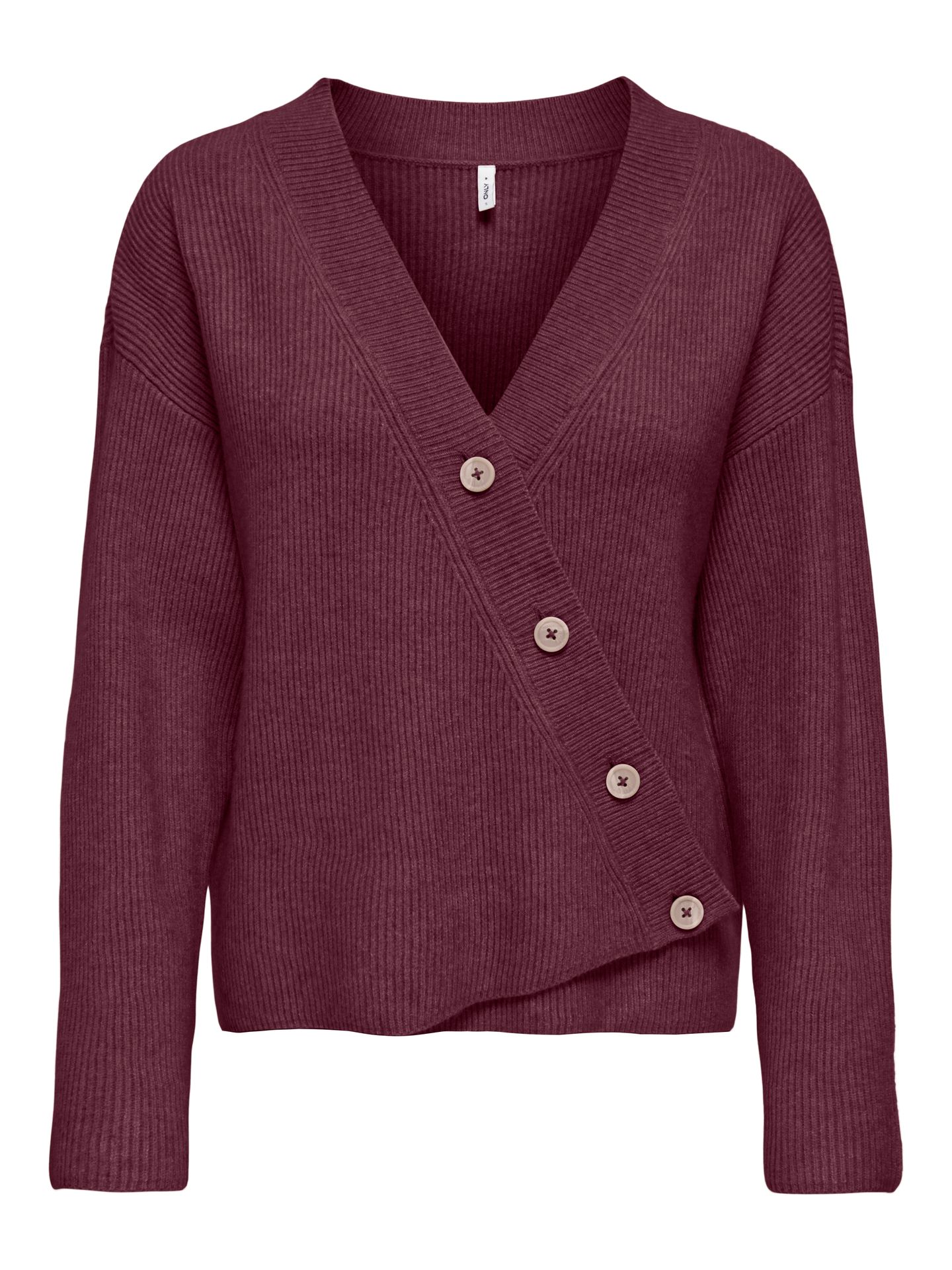 Only ONLKATIA LS RIB BUTTON CARDI CC KNT Fig/W. MELANGE 00120398-EKA26011400000558