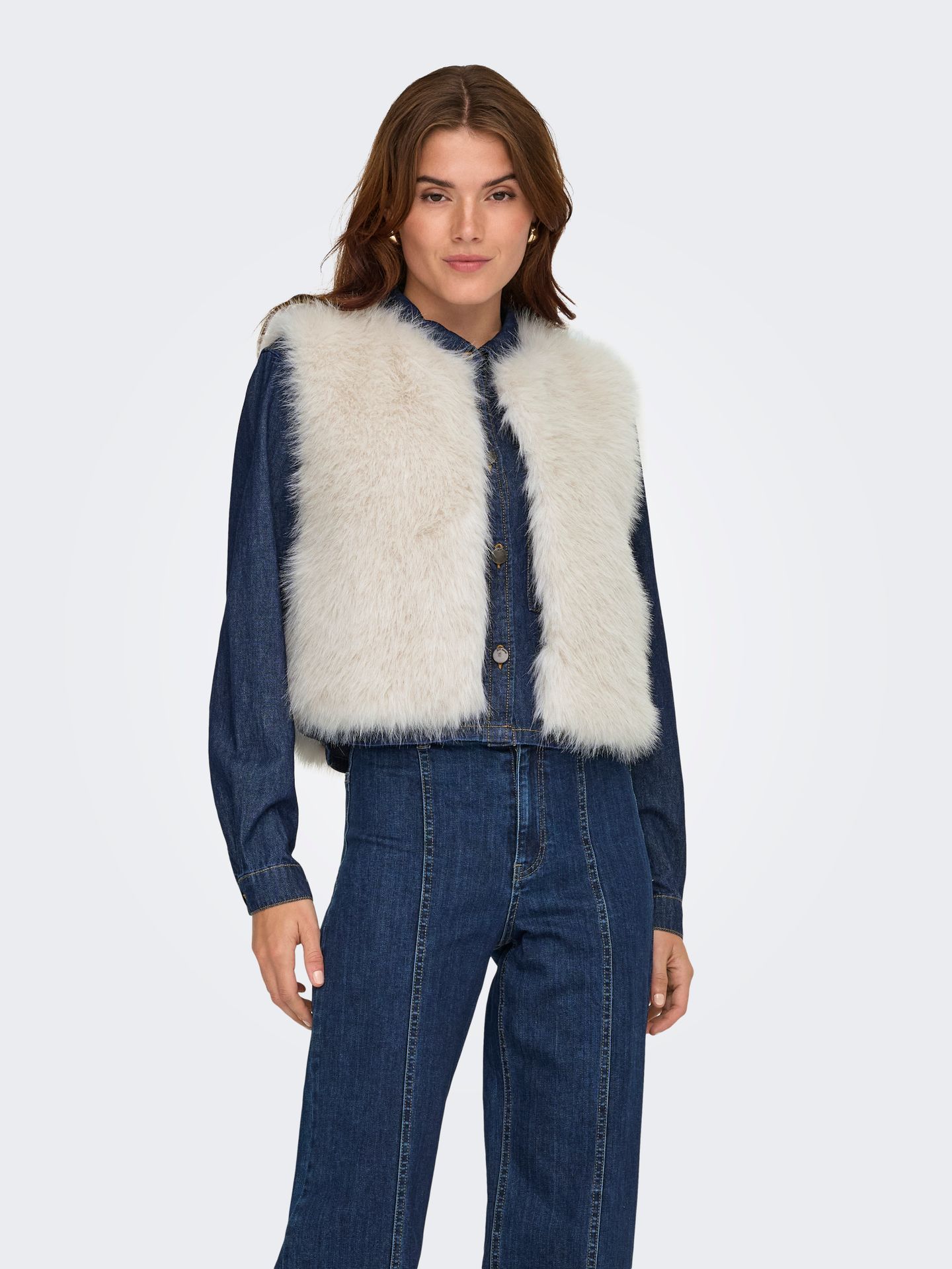 Only JDYORA FAUX FUR WAISTCOAT OTW QIQ N Birch 00120559-EKA26011400000916