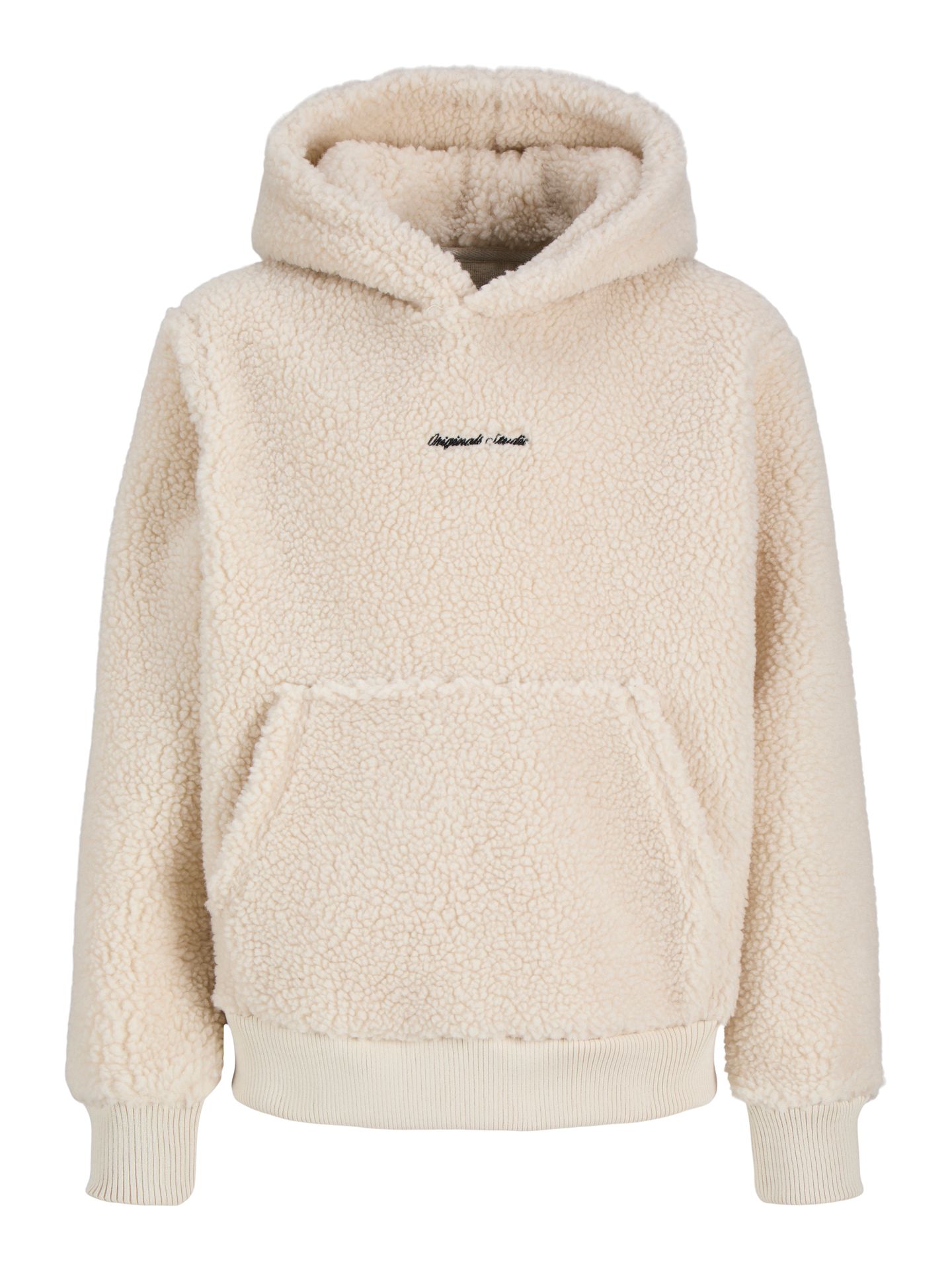 Jack & Jones JORNORREBRO EMB TEDDY SWEAT HOOD JN Oatmeal 00120560-EKA26011400002033