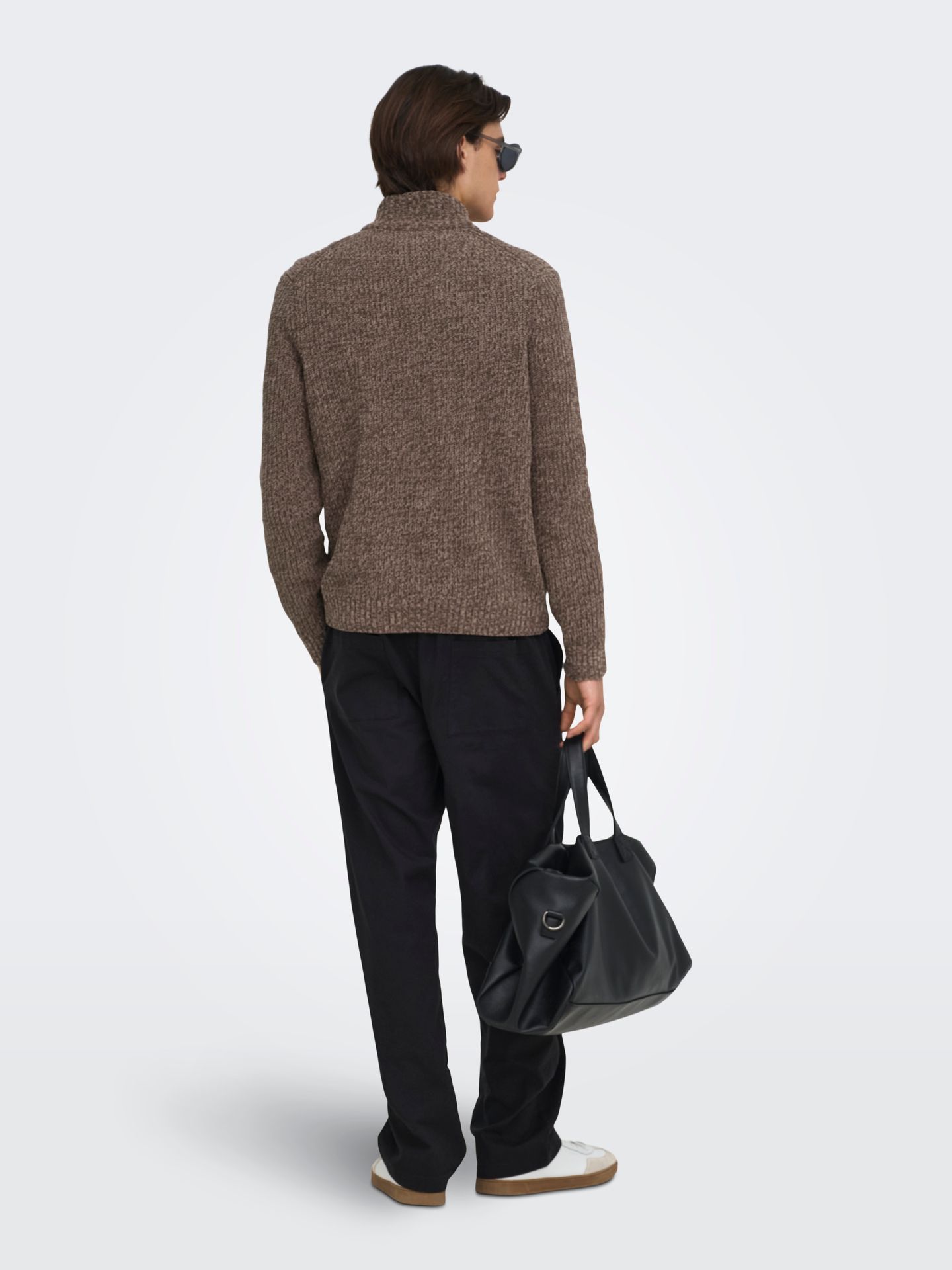 Only & Sons ONSJOIN REG LS HIGH NECK KNIT CAMP Falcon/DEMITASSE 2900170533040