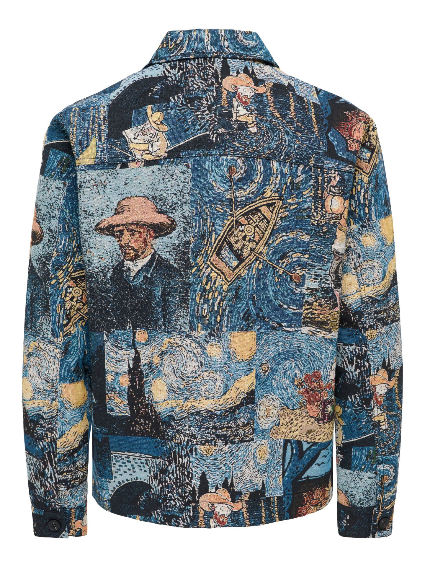 Only & Sons ONSCASSEL JAQ 8535 YFM DNM JACKET Medium Blue Denim/JACQUARD FARMER 2900170562033