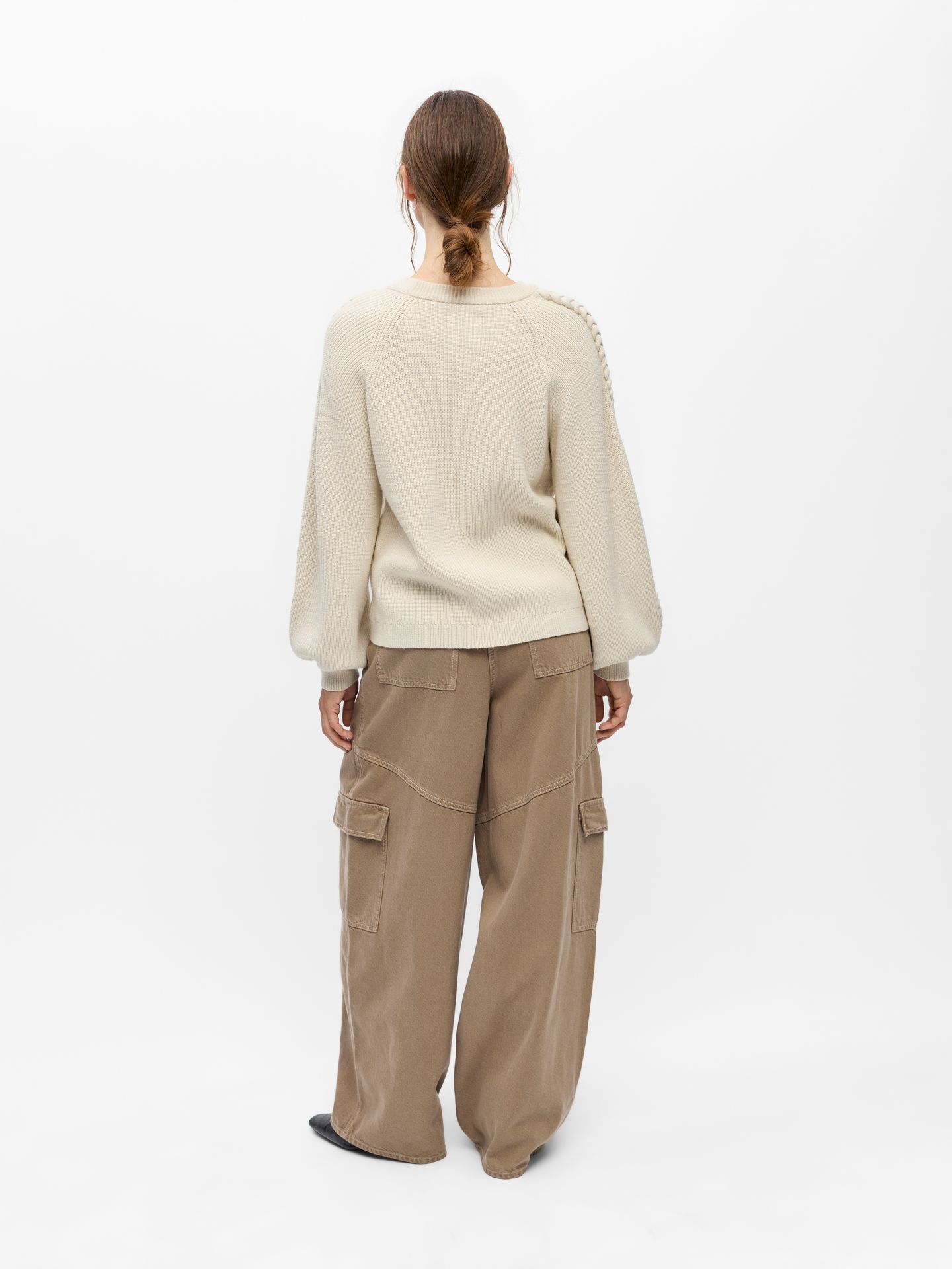 Object OBJHANNAH L/S RE KNIT PULLOVER NOOS Birch 2900171046013