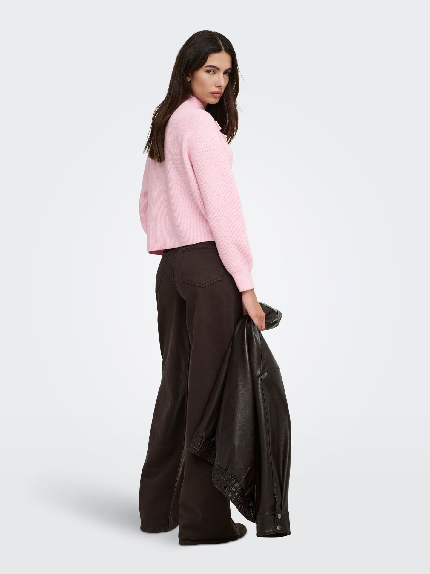 Only ONLLISA LS BOW PULLOVER KNT NOOS Pink Lady 2900171055046